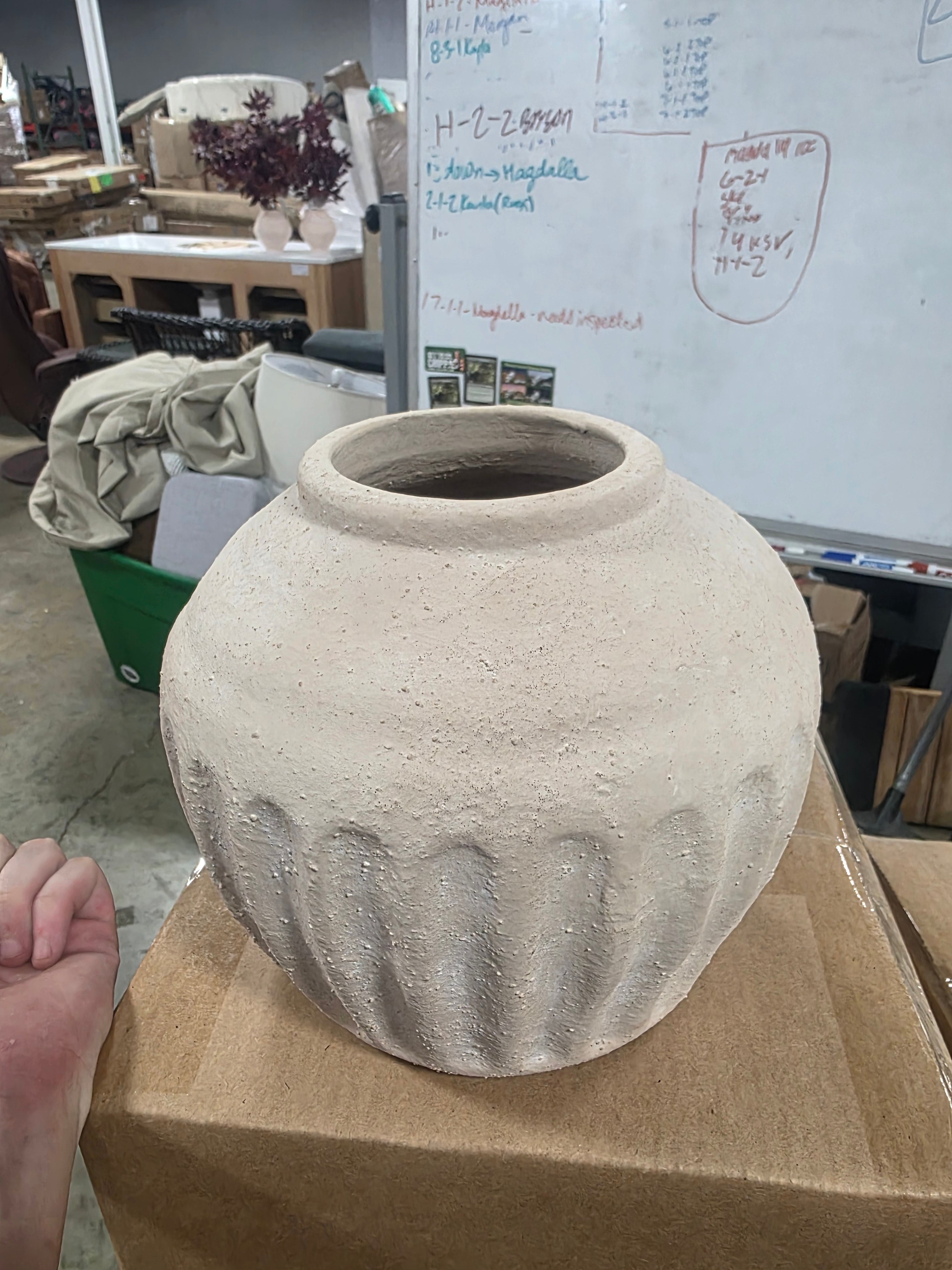 Carved Ceramic Vase