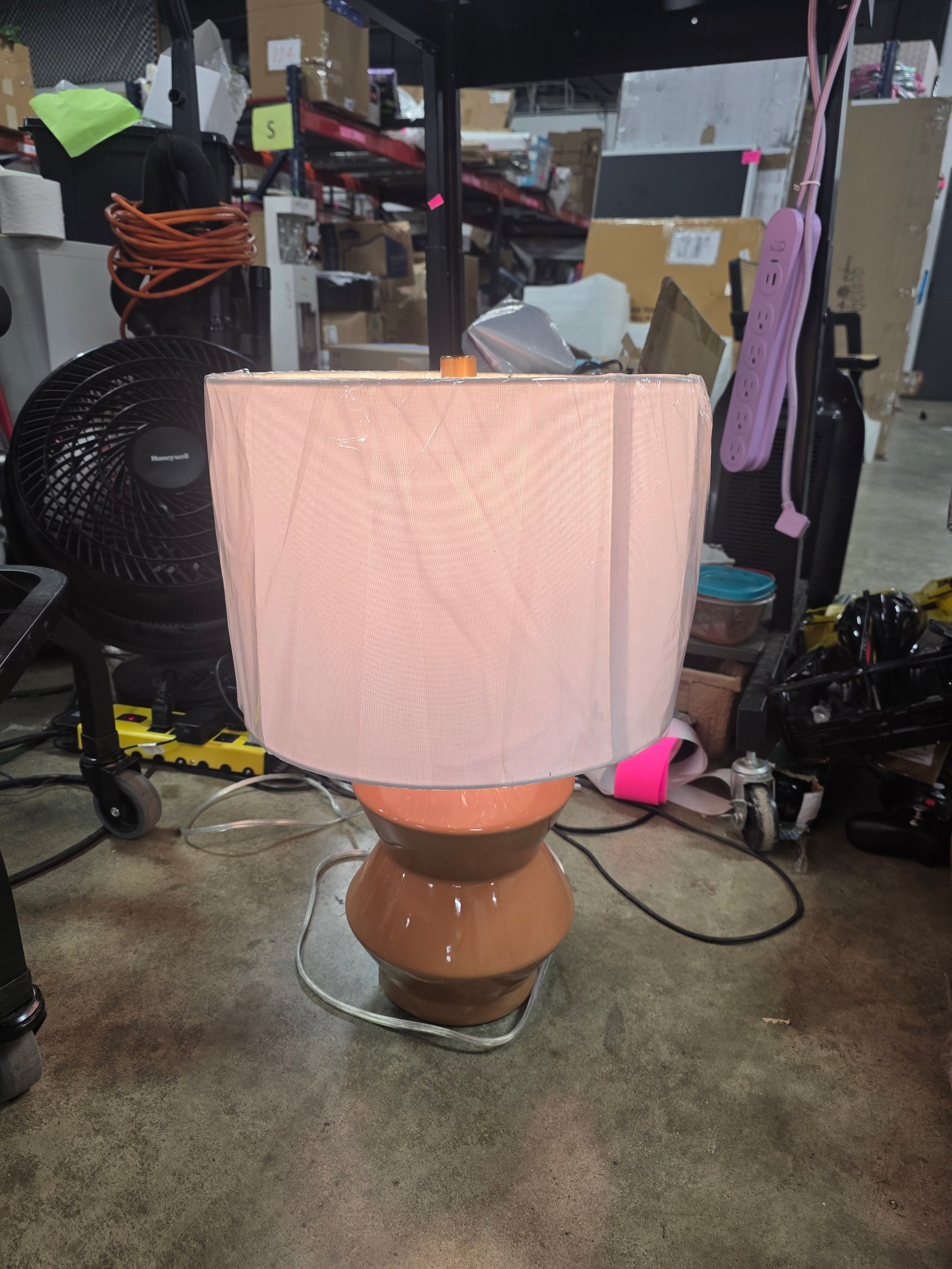 Tatum High Small Modern Accent Table Lamp Red Clay Glaze Finish Ceramic Single