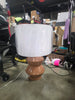 Tatum High Small Modern Accent Table Lamp Red Clay Glaze Finish Ceramic Single