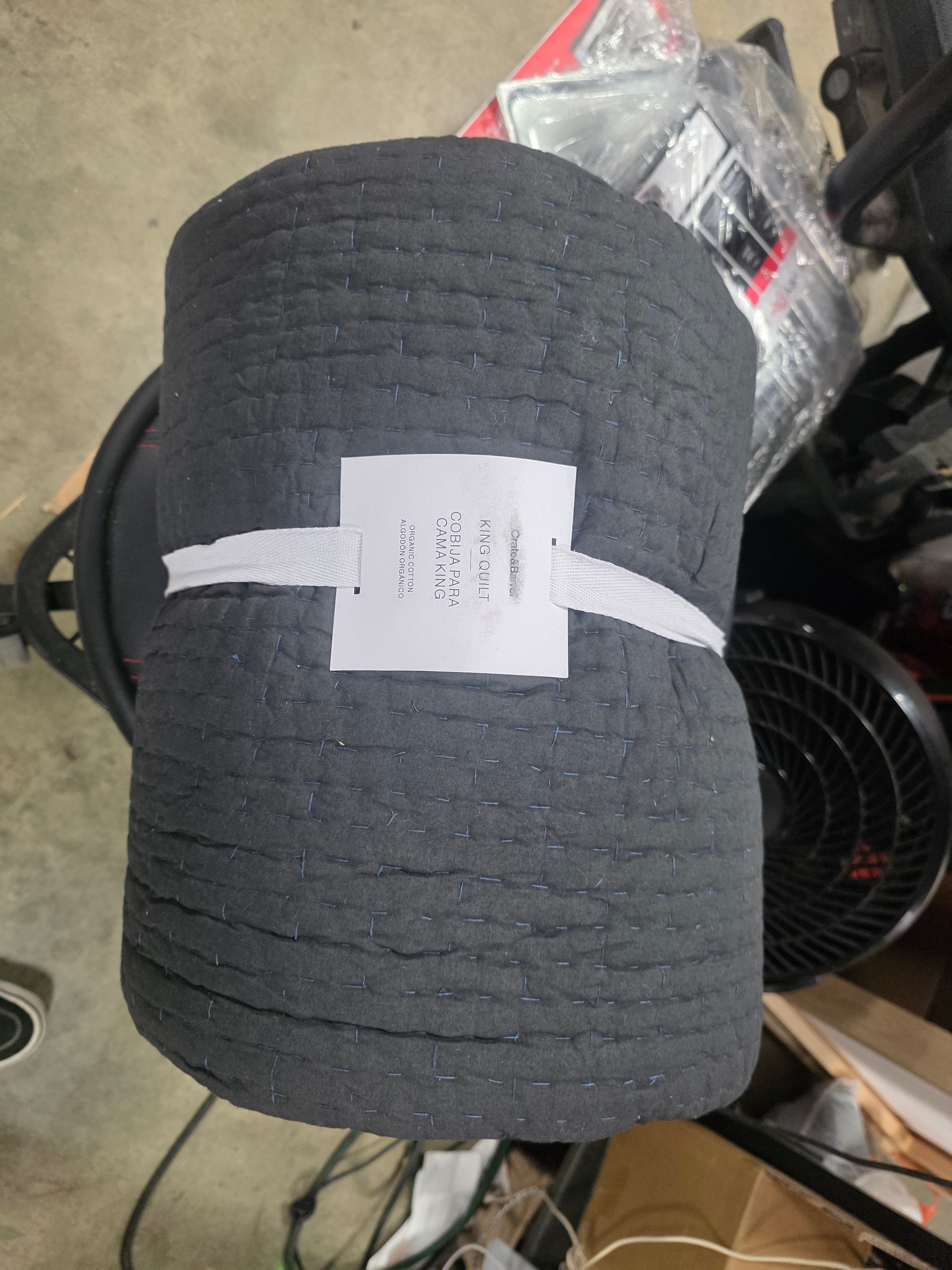 Cozysoft Organic Jersey Midnight Navy Blue Quilt King
