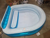 Family Pool with Bench Oval Kiddie Pool -  PVC Liner