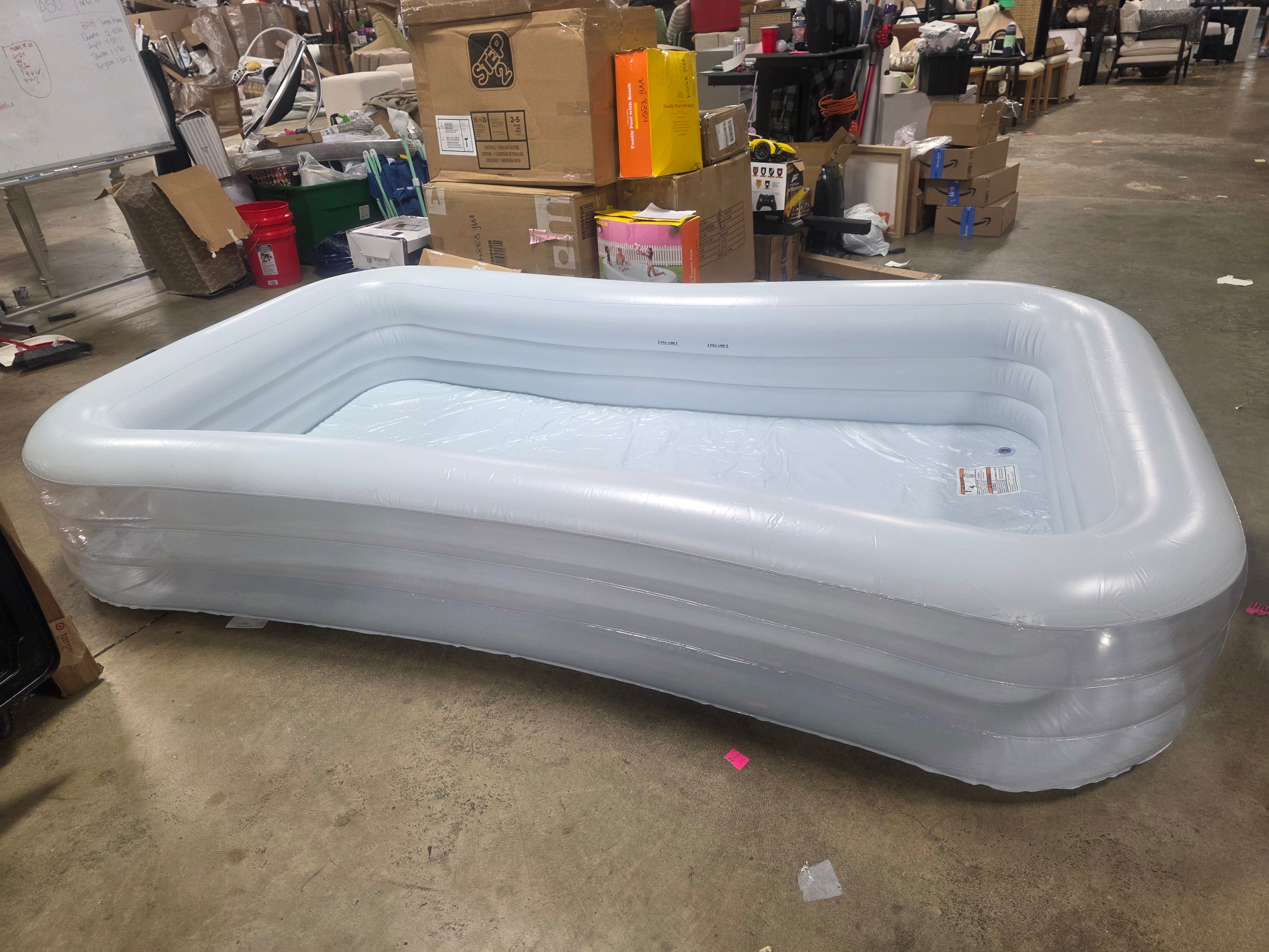 Deluxe Rectangular Family Pool Blue -  Inflatable PVC Kit