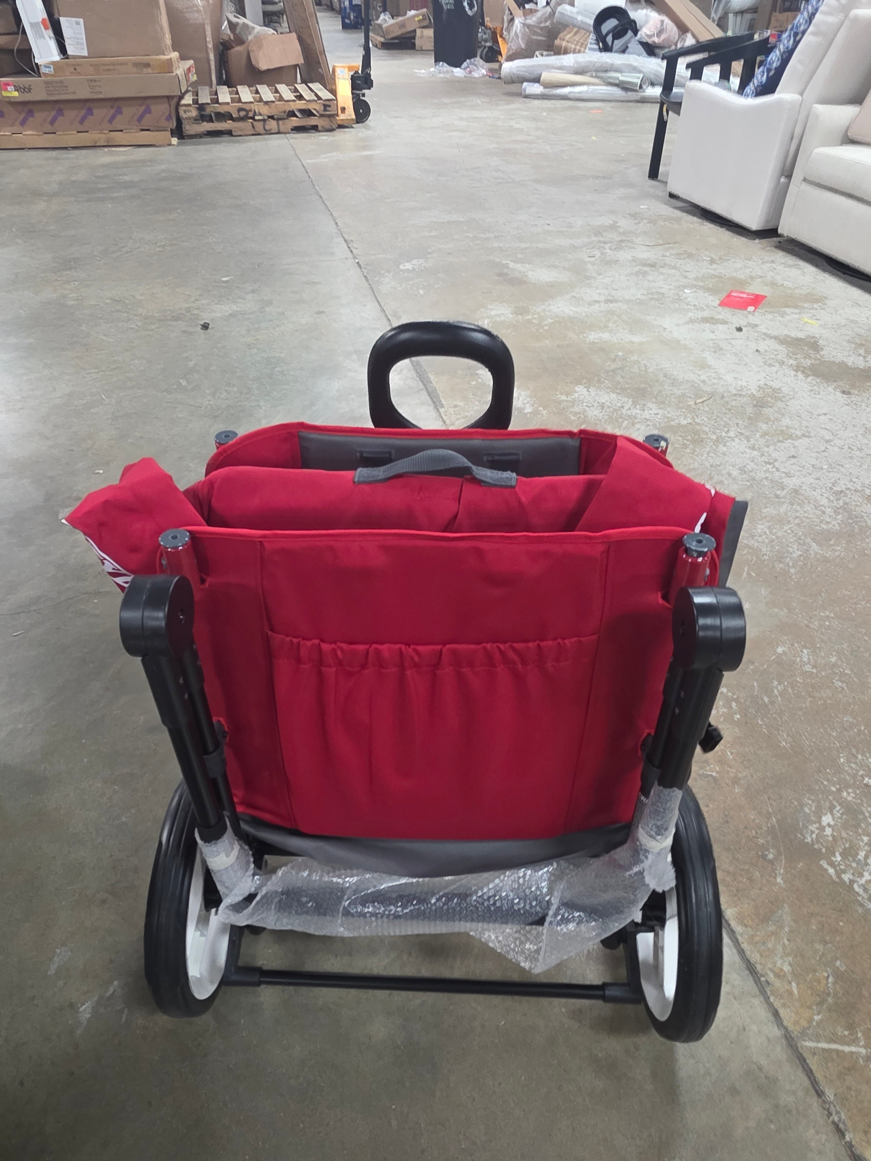 Convertible Kid & Cargo Stroller Wagon with Canopy: Steel & Plastic Frame