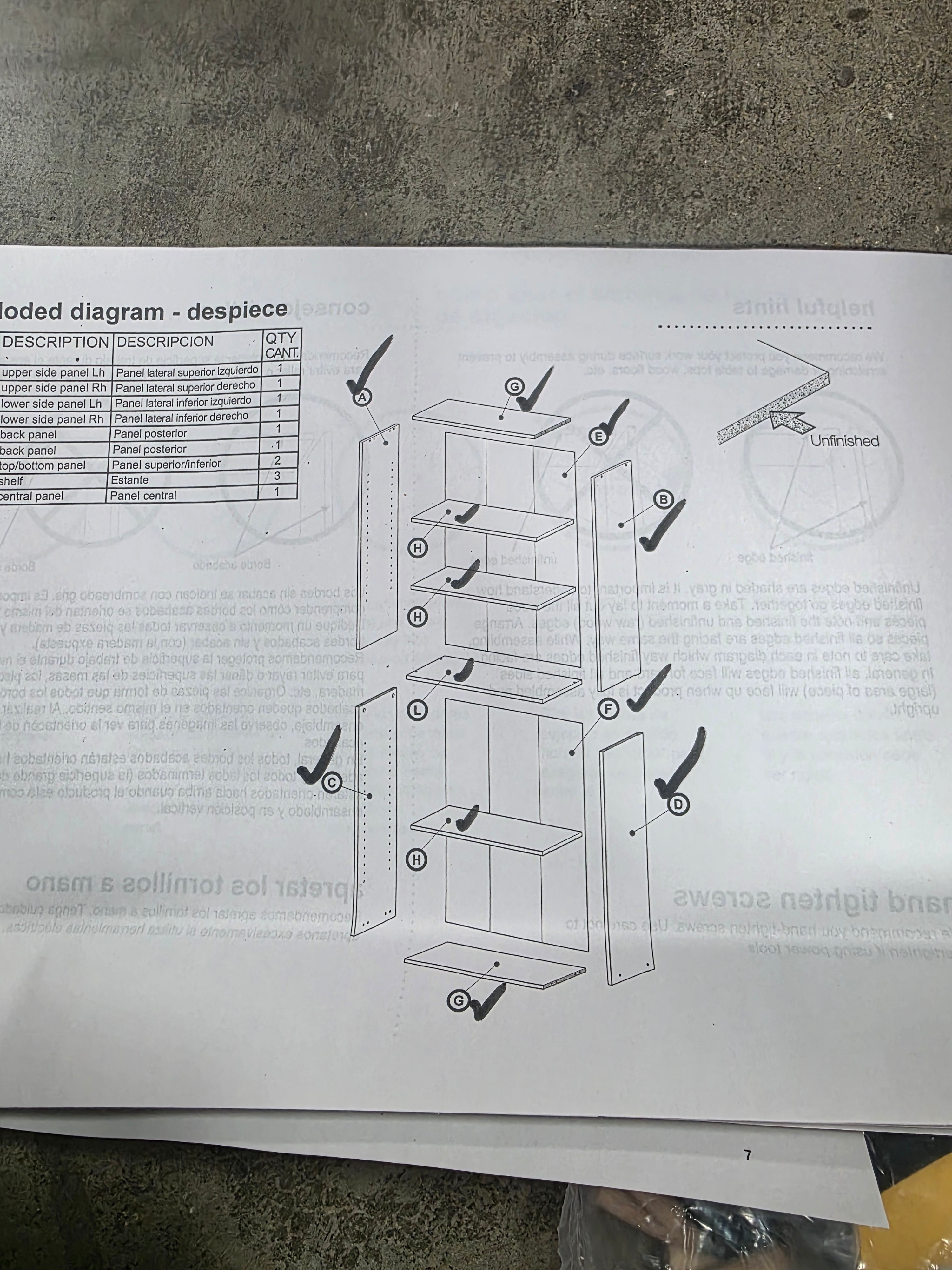 5 Shelf Bookcase Natural