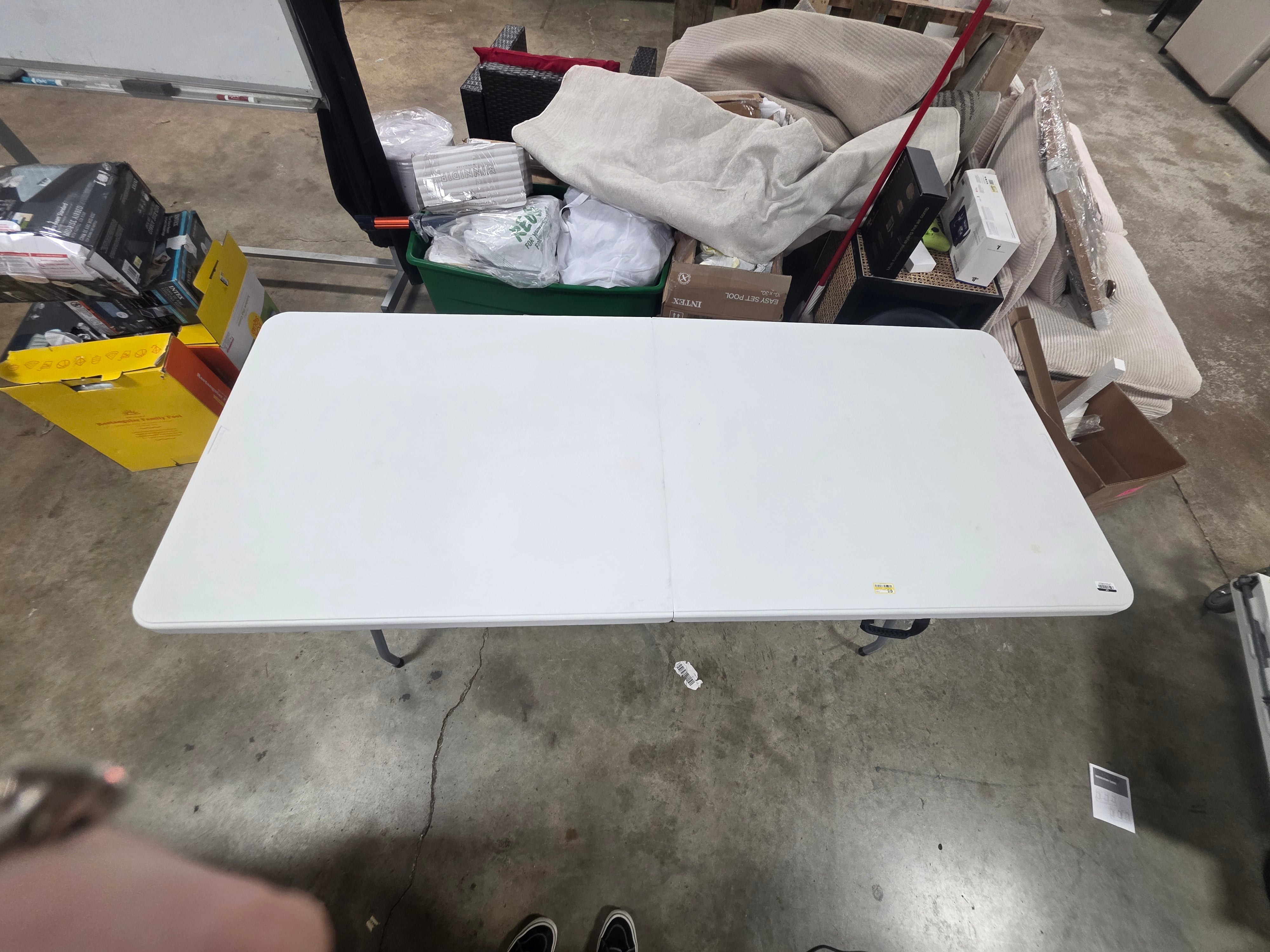 Folding Banquet Table Off White