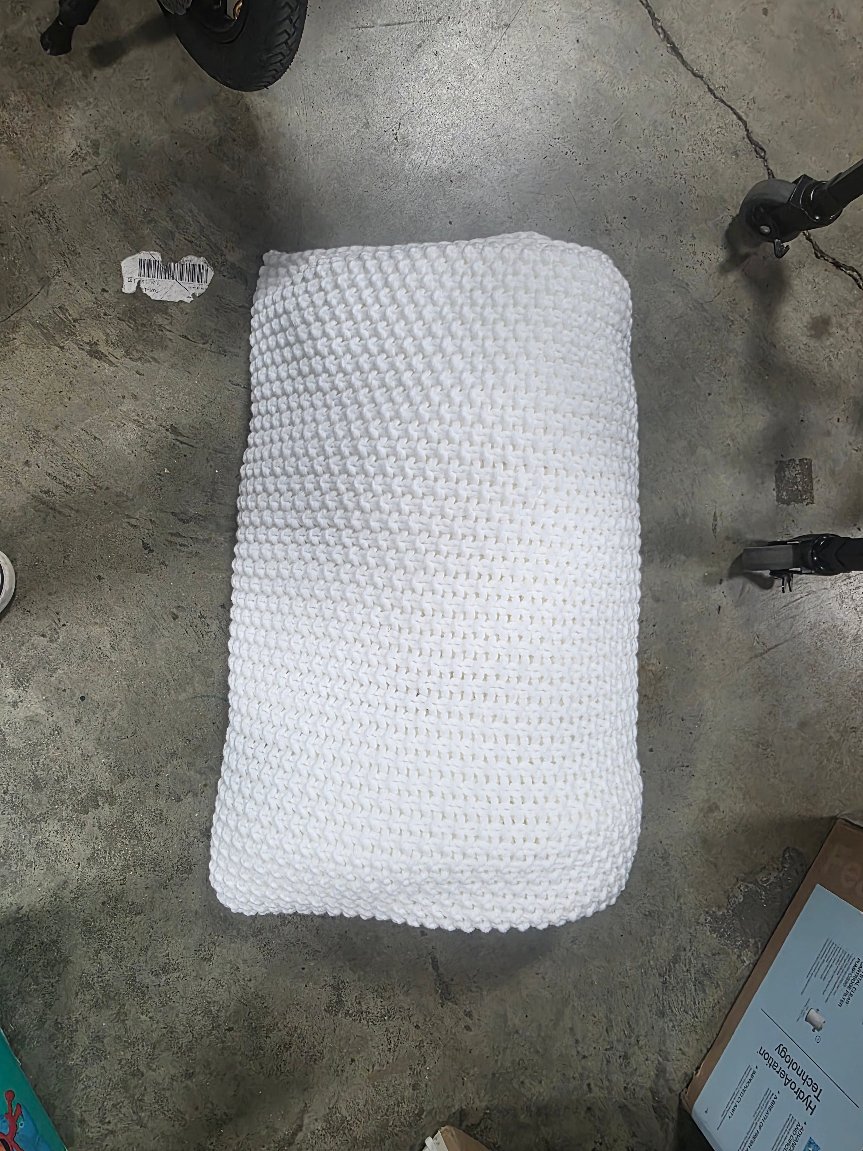 Chunky Knit Bed Blanket Full/Queen