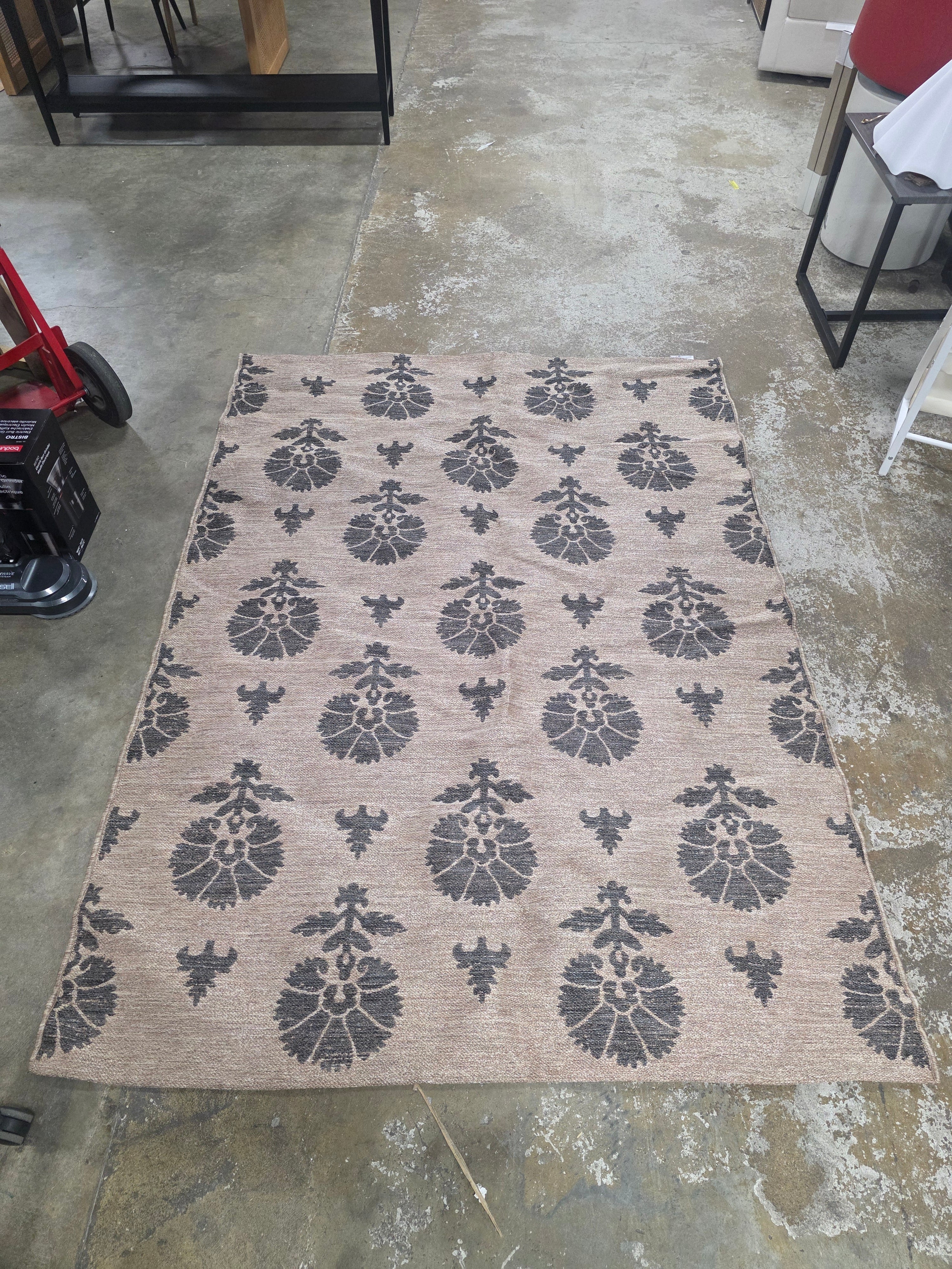 Block Print Outdoor Area Rug 5'x7'