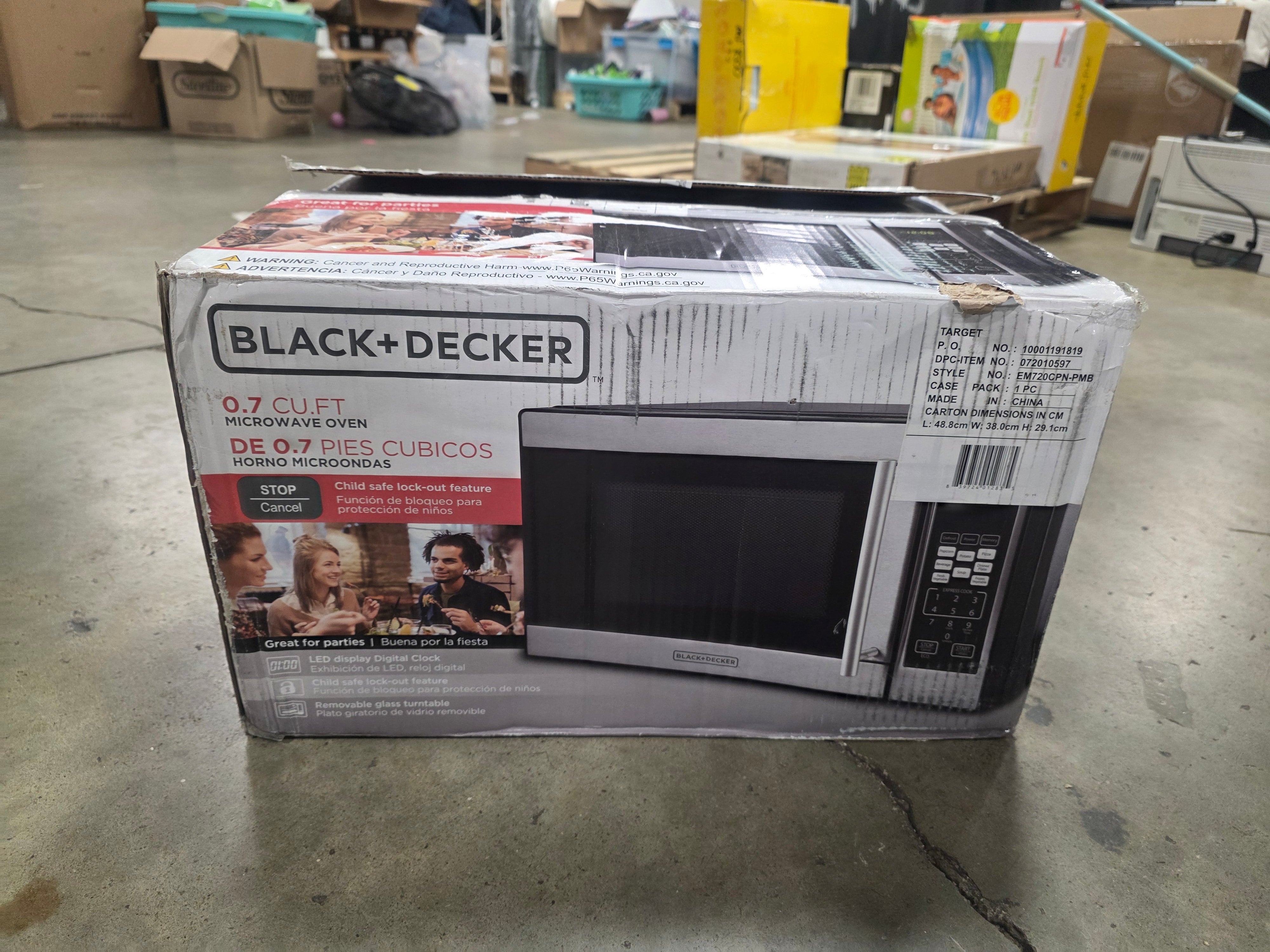 Microwave Oven - Black Countertop