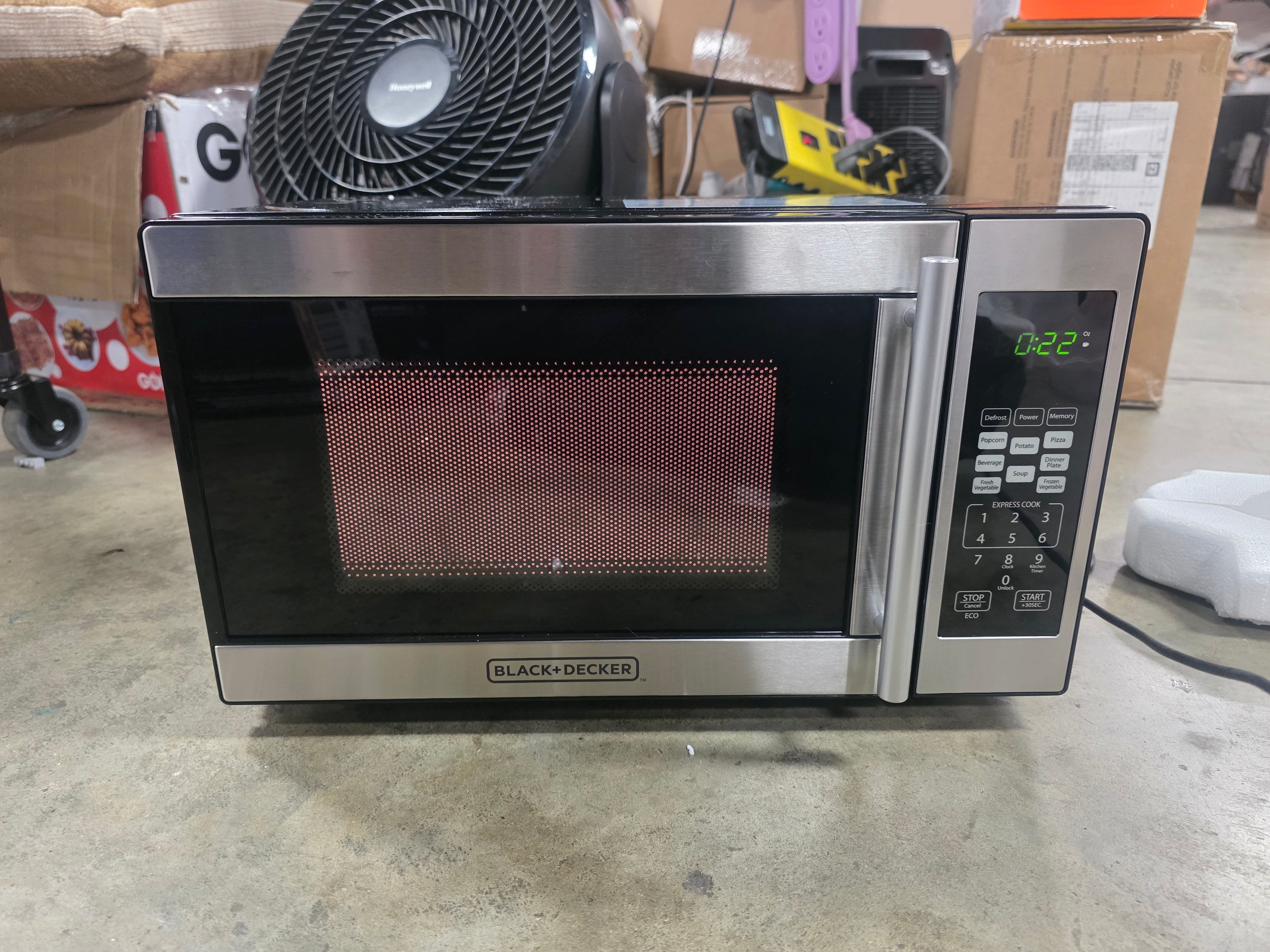 Microwave Oven - Black Countertop