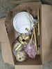 Span 3-Head Metal Globe Floor Lamp Brass