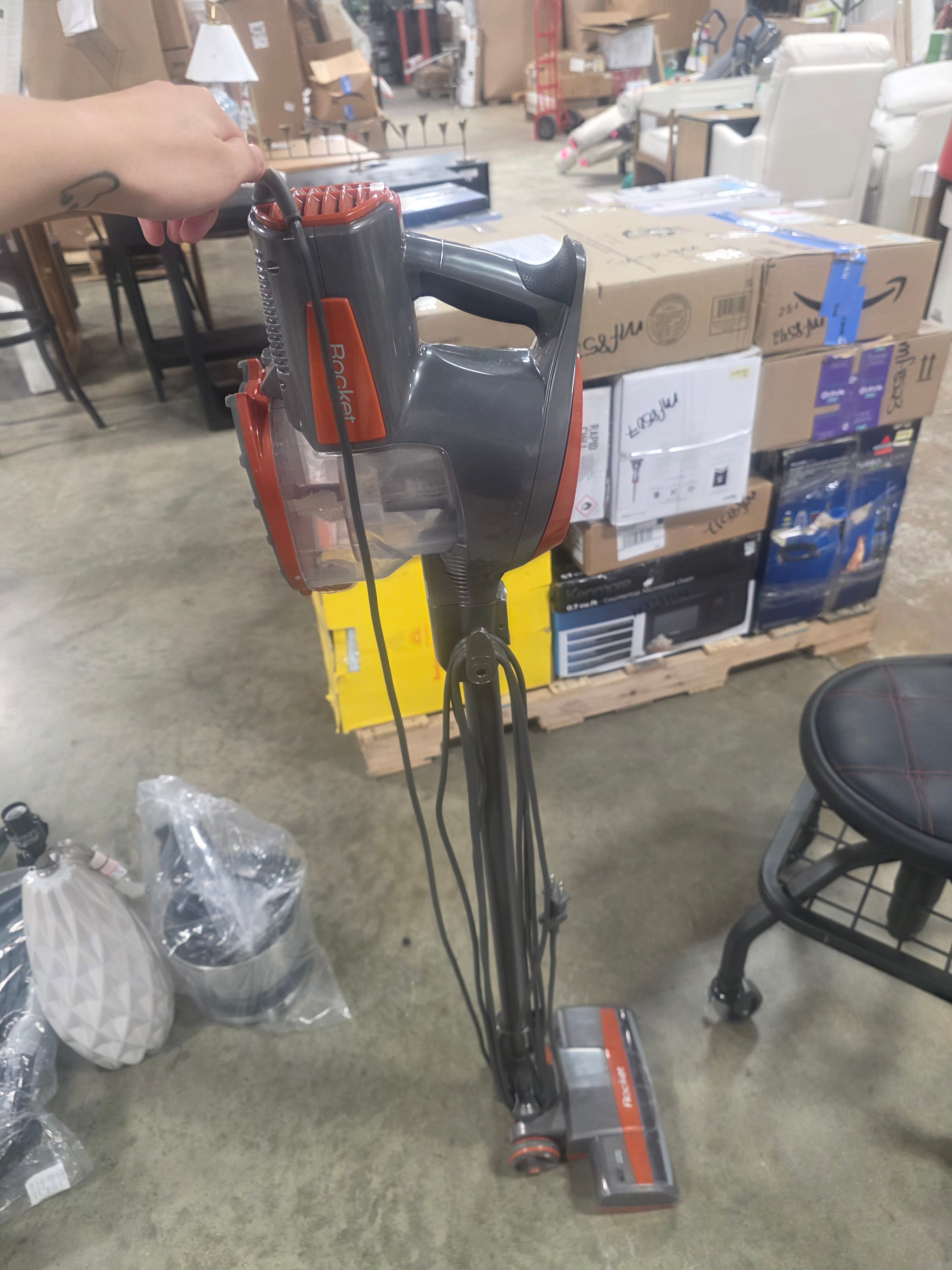 Rocket Ultra-Light Corded Stick Vacuum - Swivel Head, Converts to Handheld