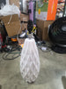 Faceted Ceramic Large LAMP BASE ONLY White