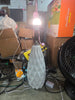 Faceted Ceramic Large LAMP BASE ONLY White