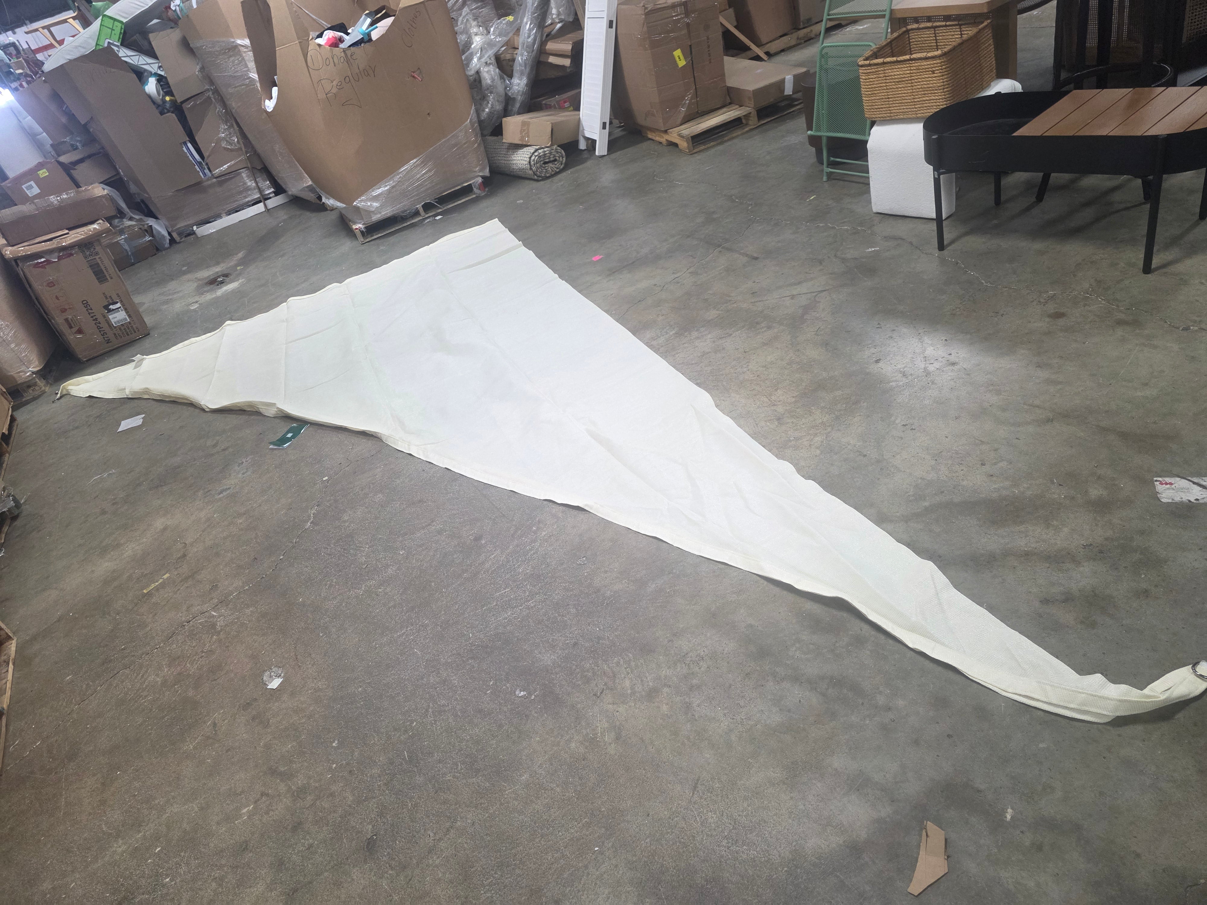 Beige Sun Shade Sail Right Triangle Canopy