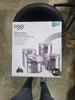 4-Piece Stainless Steel Canister Set with Acrylic Lid and Clamp