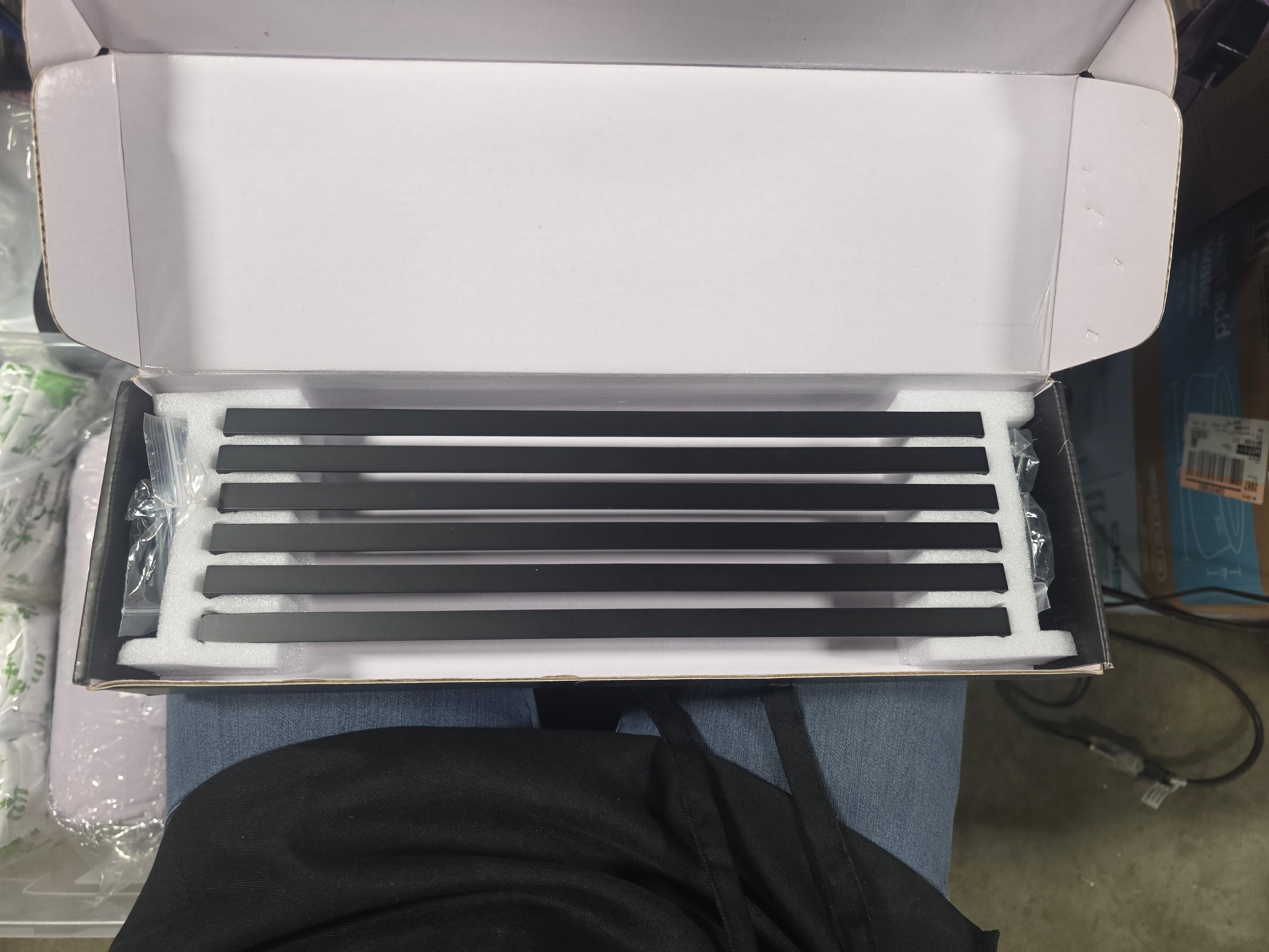 6 Pack Modern Cabinet Pulls Matt Black