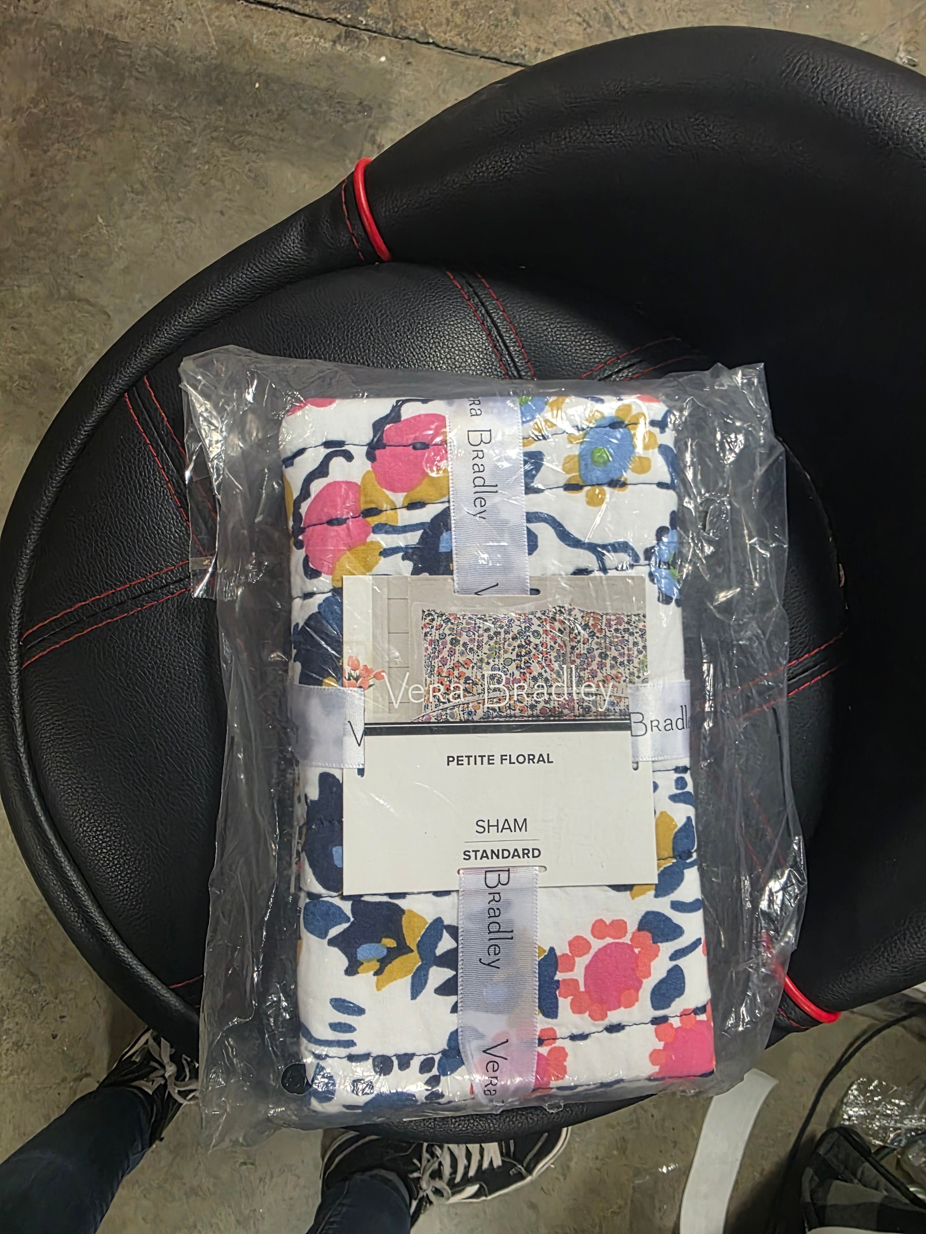 Petite Floral Blue Cotton Standard Sham