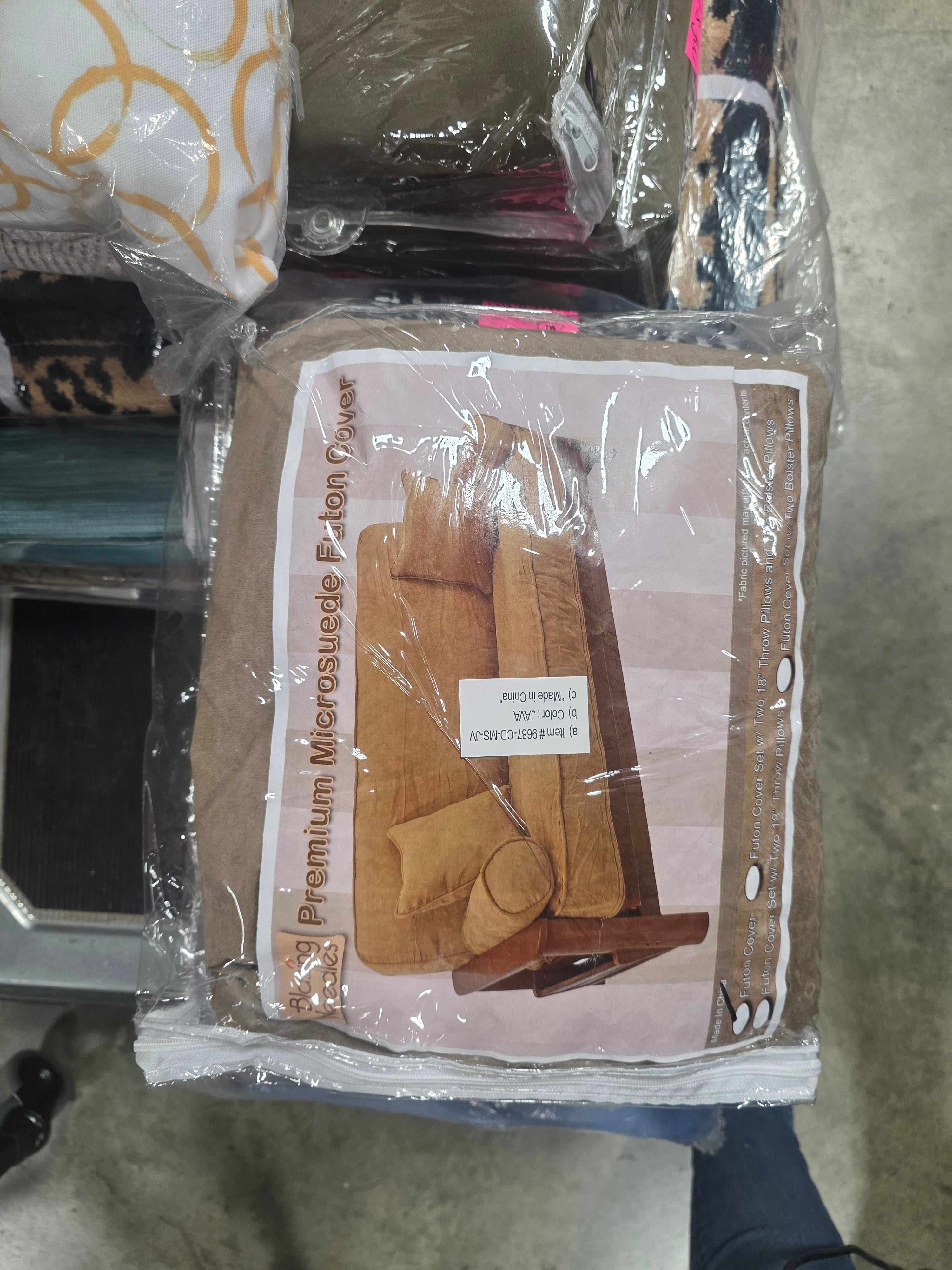 Solid Microsuede Double Corded Futon Cover