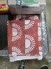 Block Print Suns On Rust 1pc Blackout Window Curtain Panel
