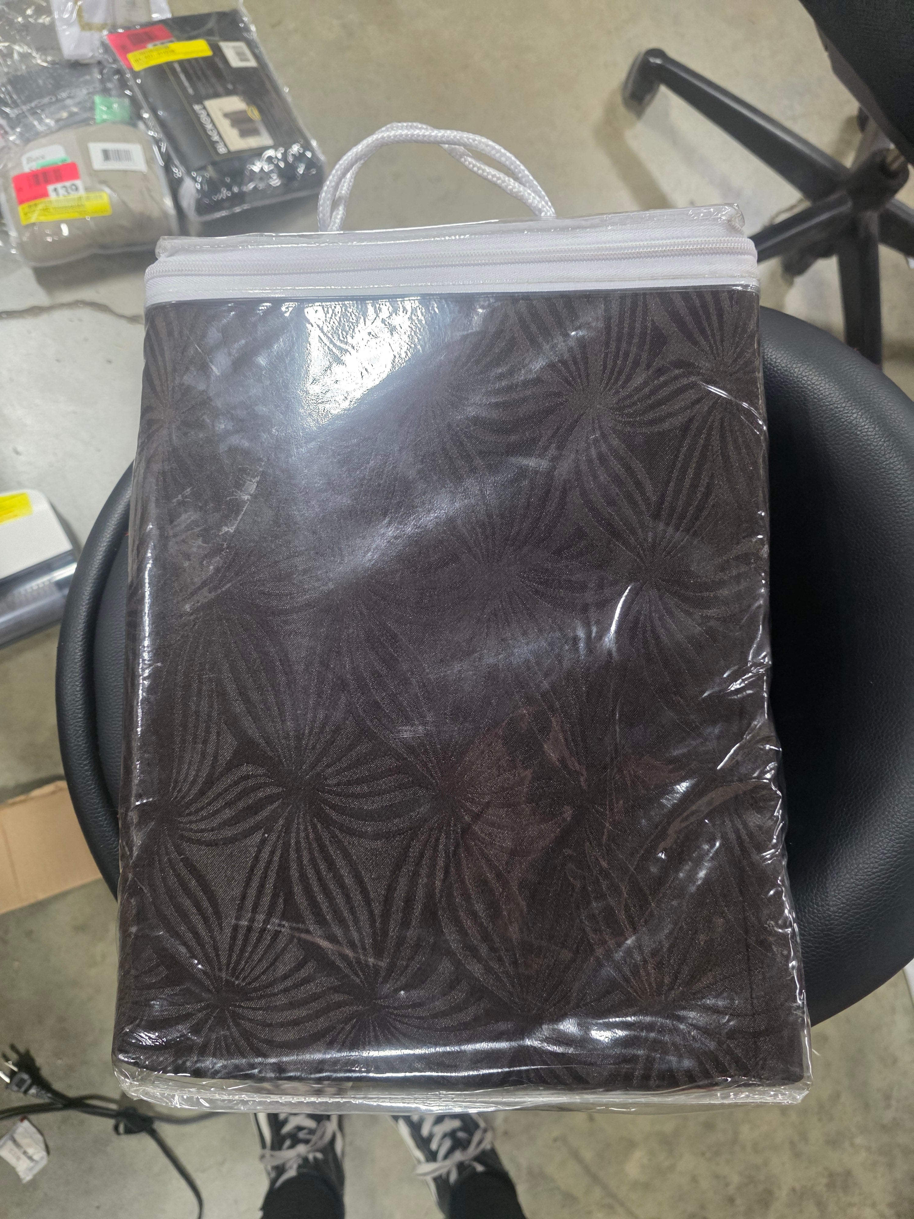 Emboss Flower Room Darkening Curtains Set of 2