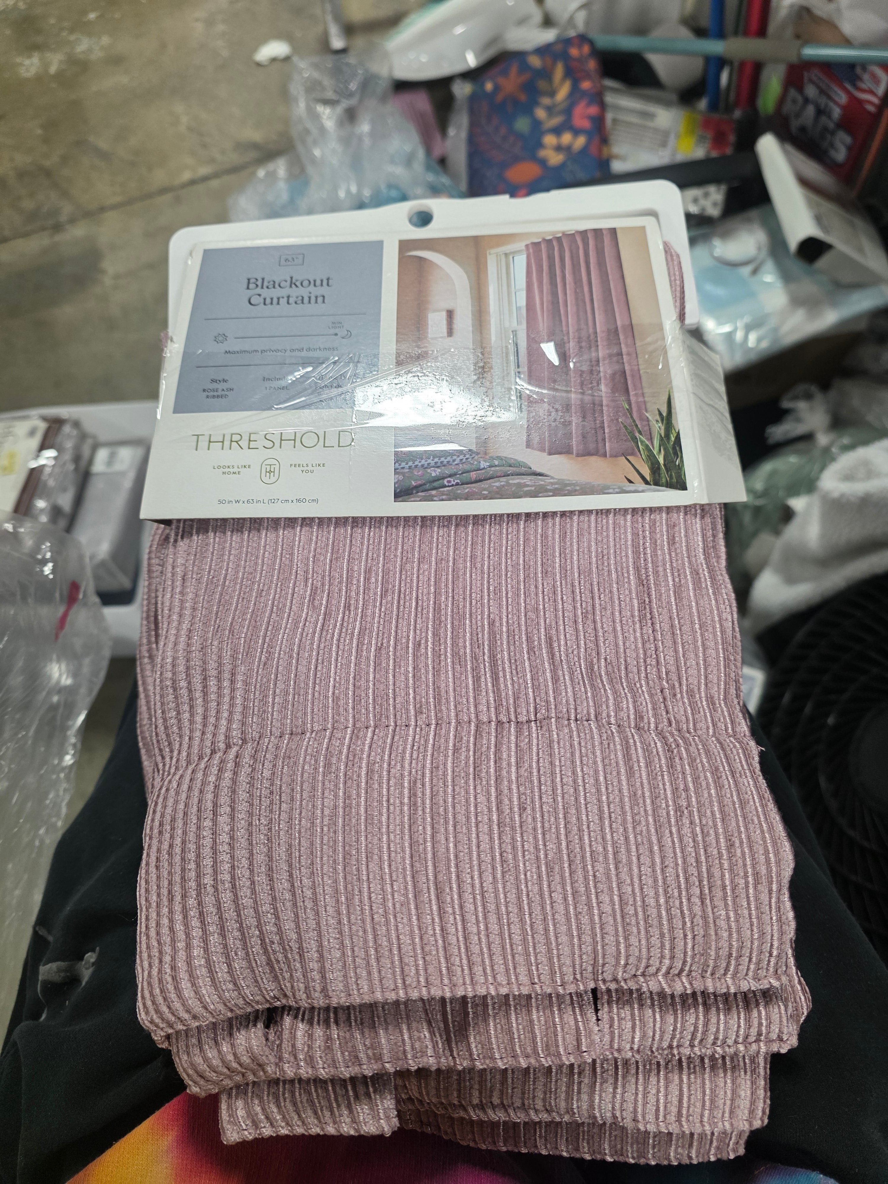 Blackout Corded Ribbed Curtain Panels