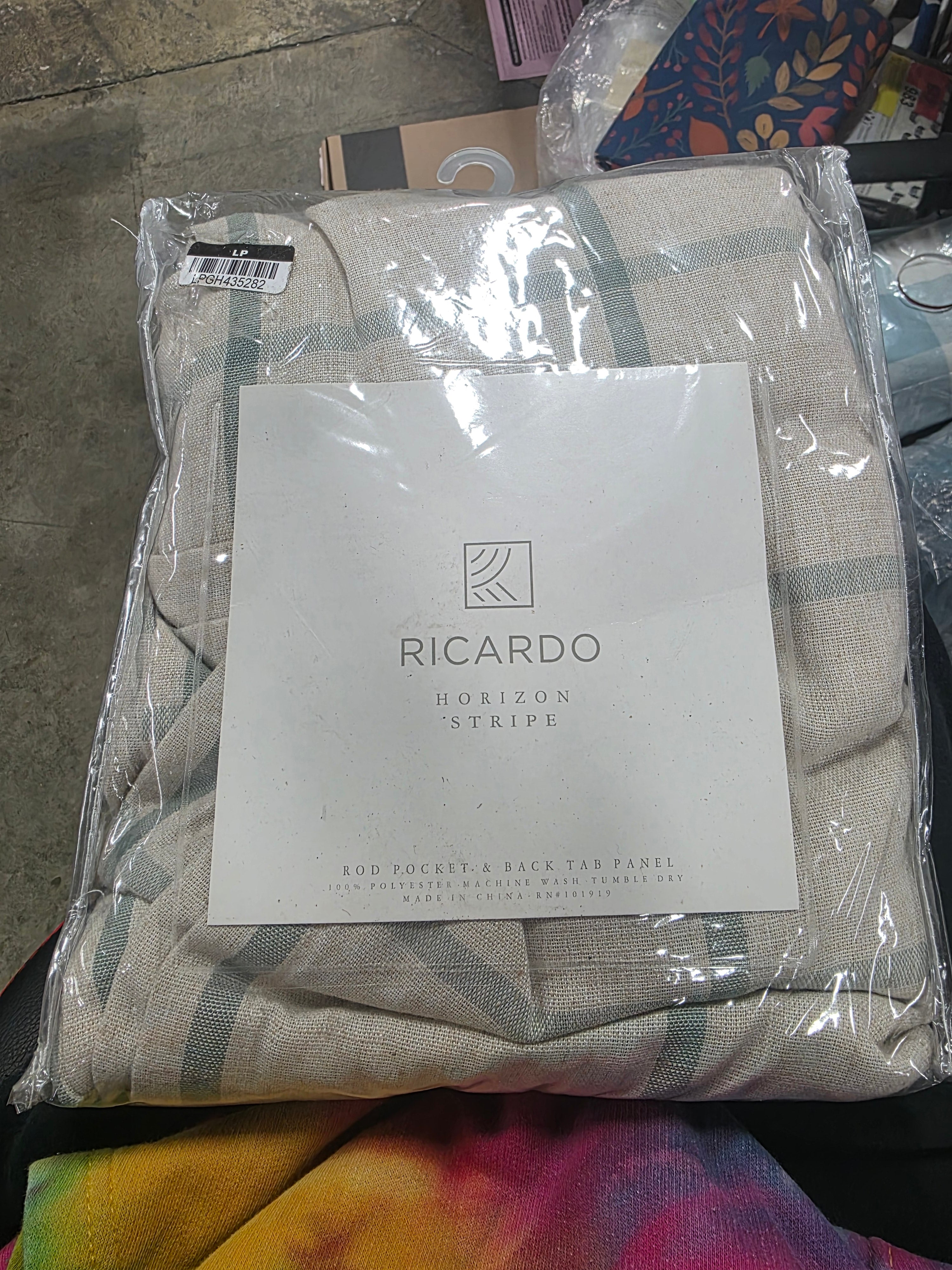 Horizon Stripe Rod Pocket with Back Tab Panel