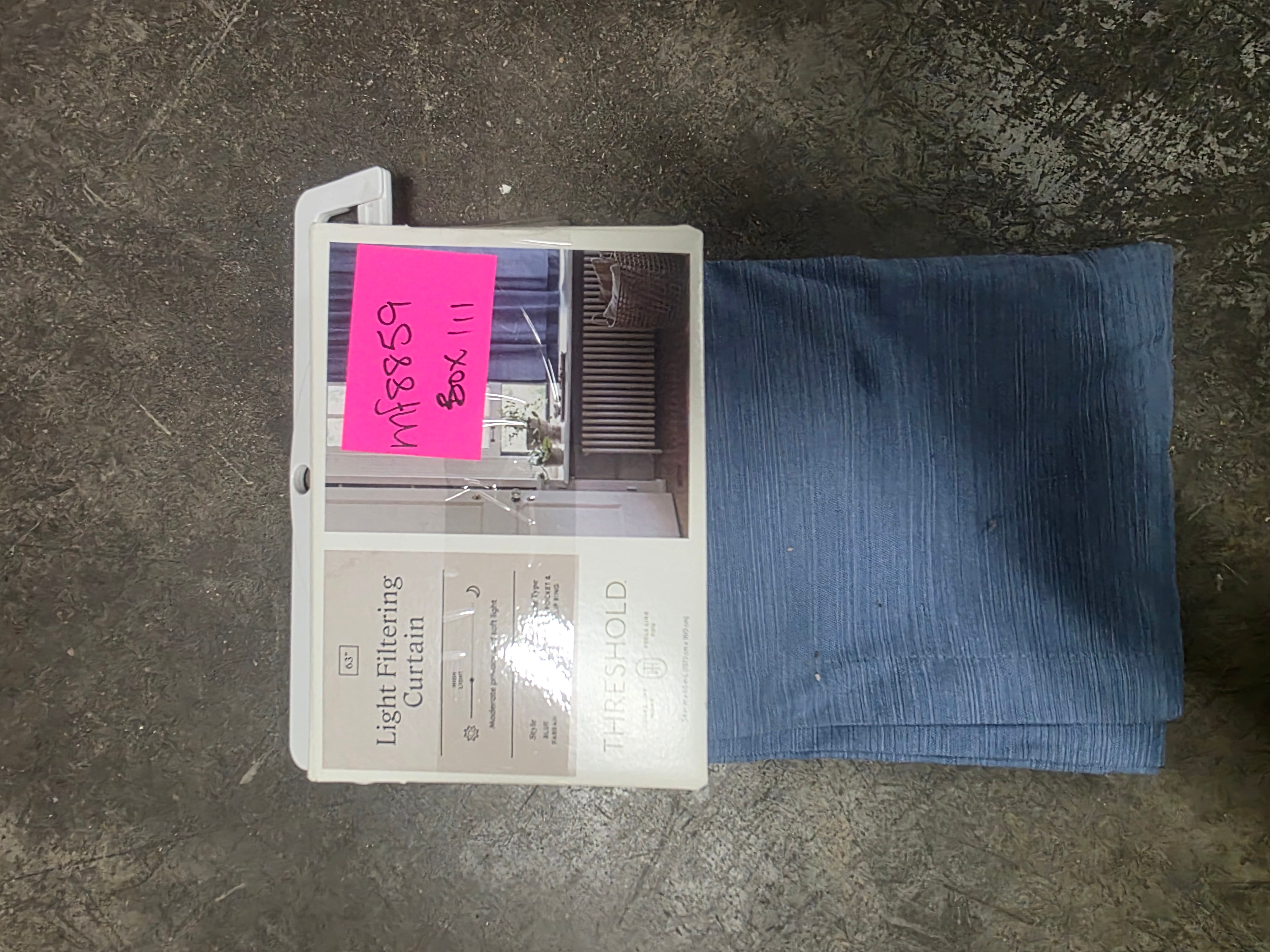 Light Filtering Curtain Set Blue Farrah