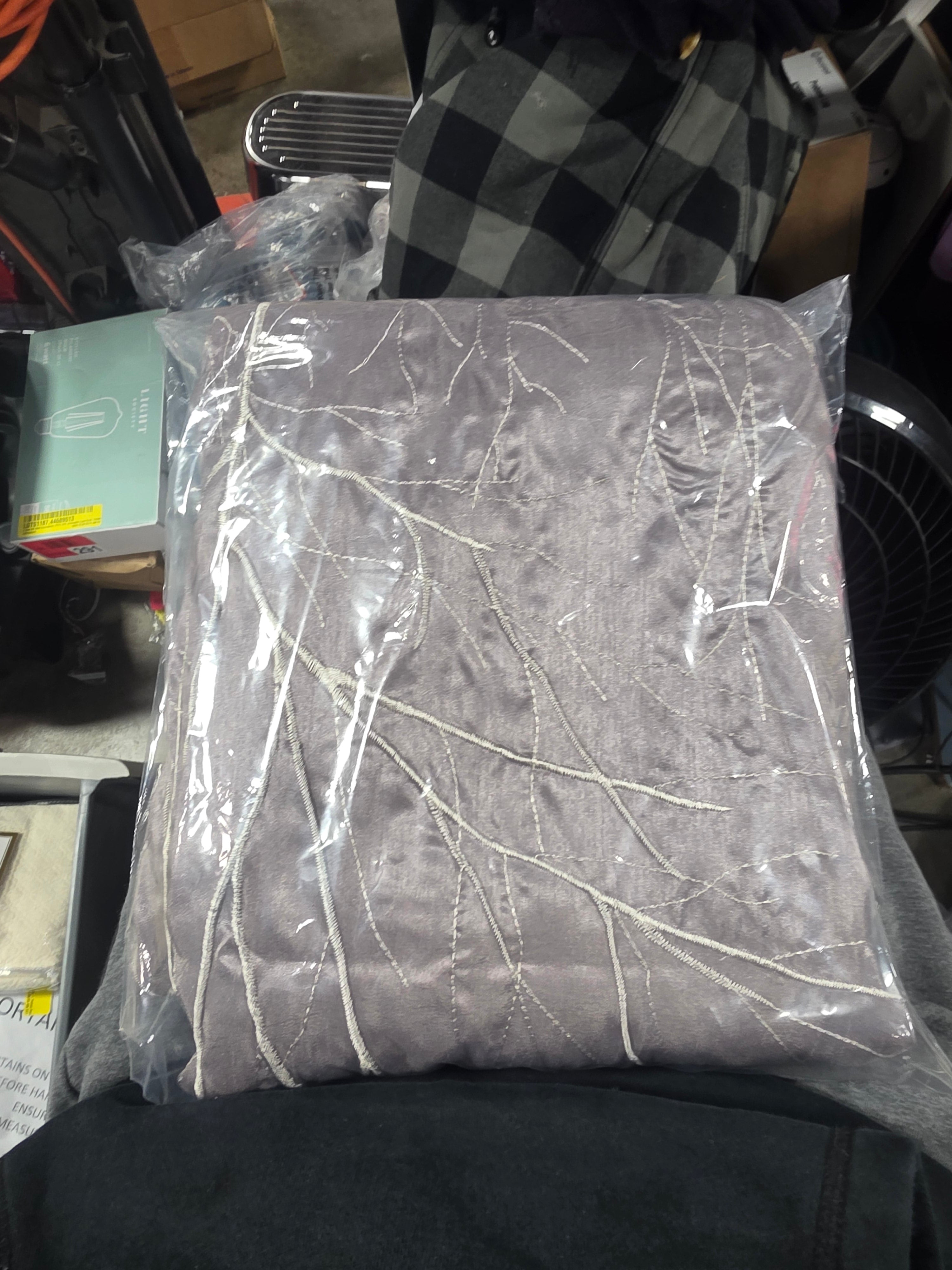 Andora Embroidered Branch Rod Pocket Single Curtain Panel