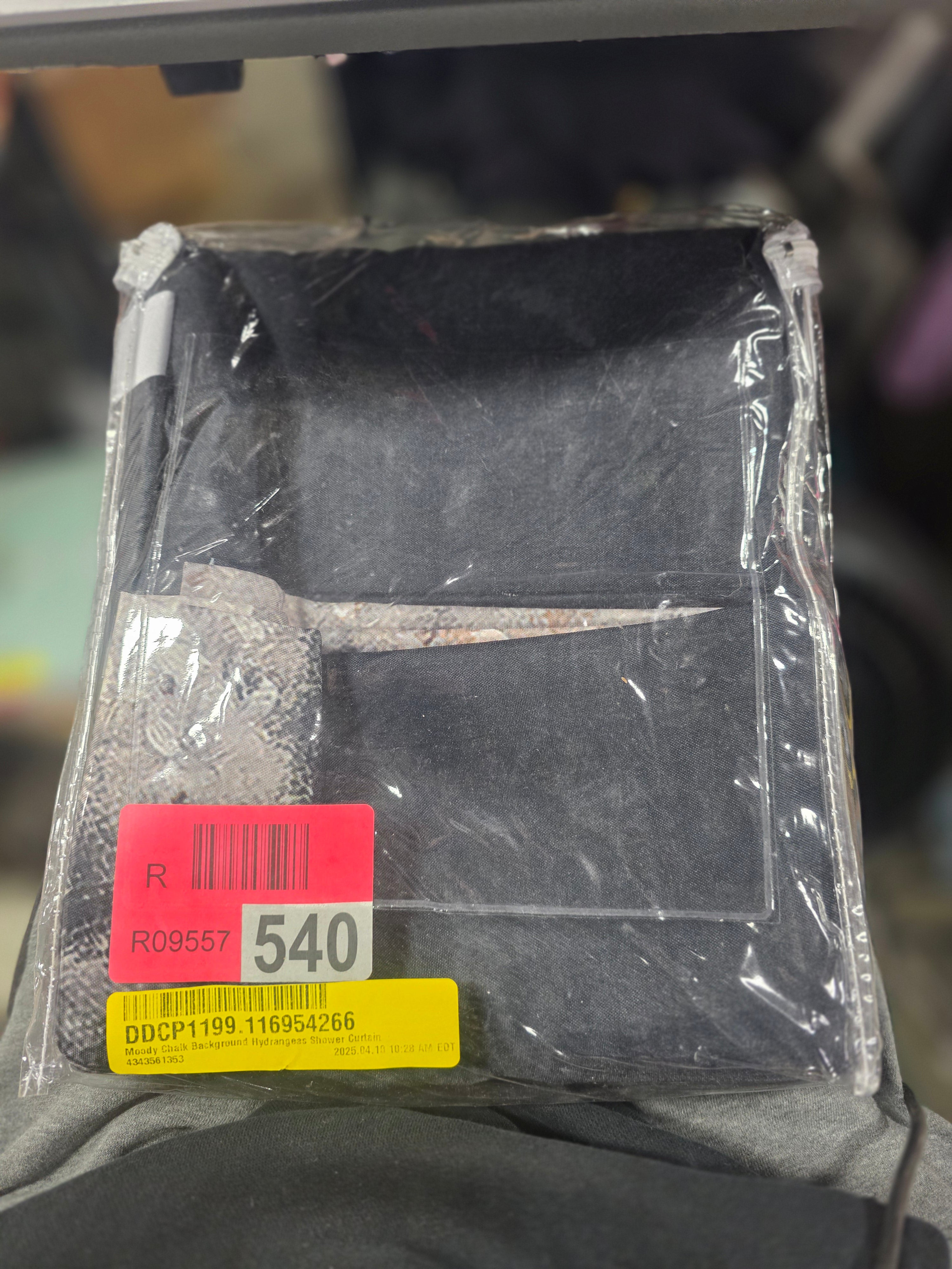 Moody Chalk Background Hydrangeas Shower Curtain