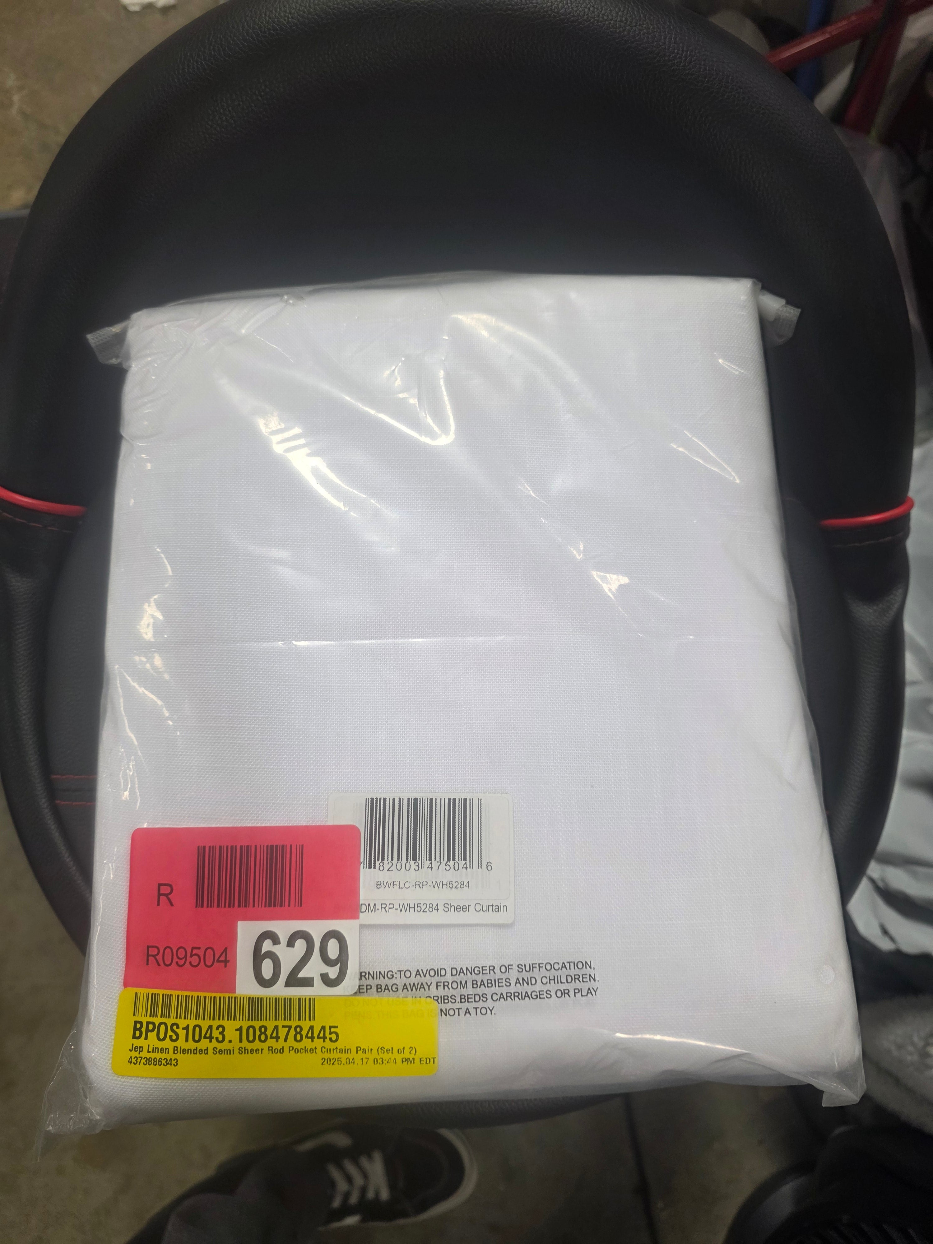 Jep Linen Blended Semi Sheer Rod Pocket Curtain Pair (Set of 2)