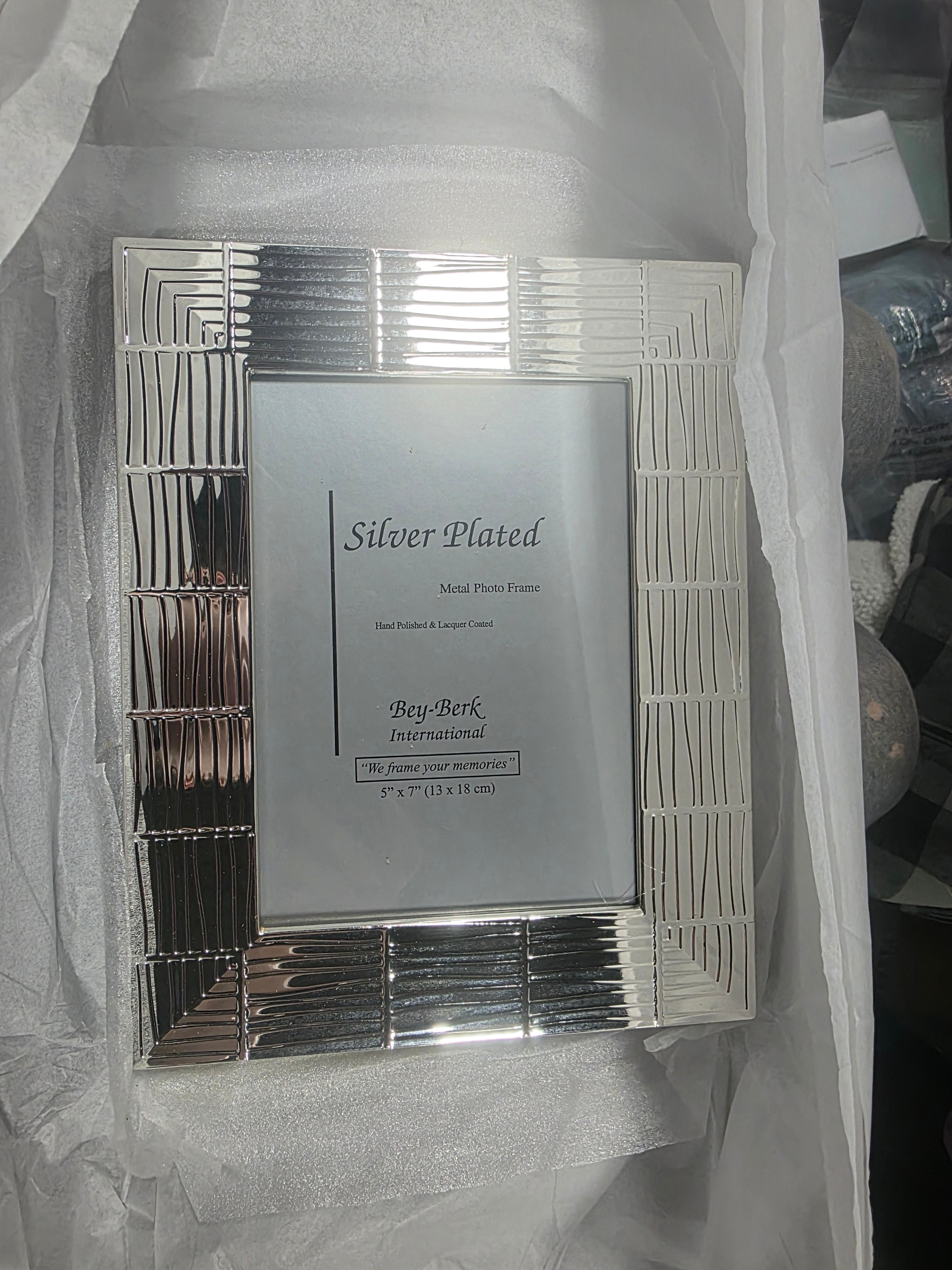 Auer Silver Embossed Picture Frame