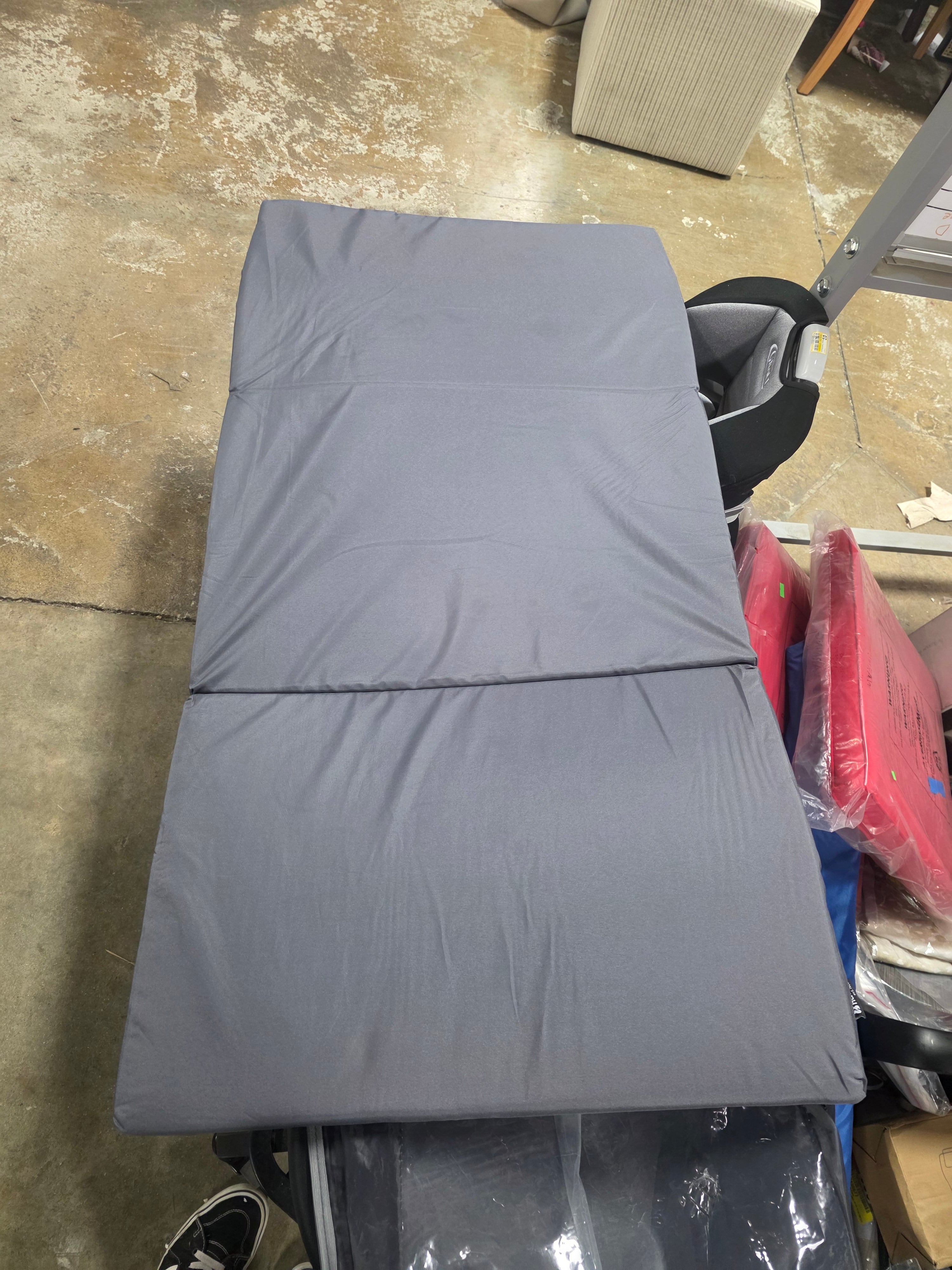 Foldable Portable Thick Sleeper Foam Mattress for Kids, Toddler Nap Pad, Gray