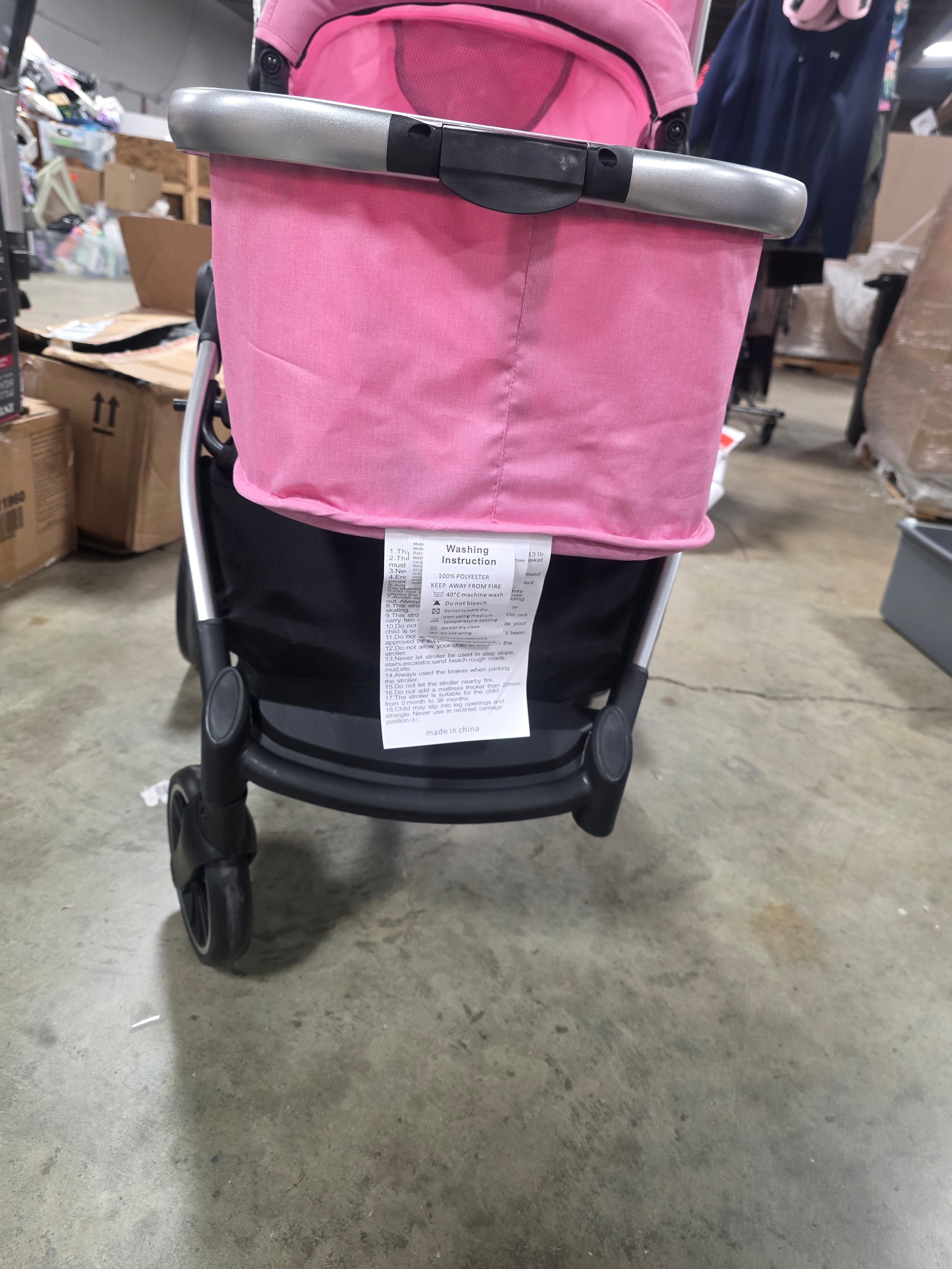 2-in-1 Convertible Baby Stroller with Reversible Seat - Pink