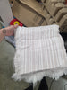 Square Pattern Chenille Woven Throw Blanket Beige
