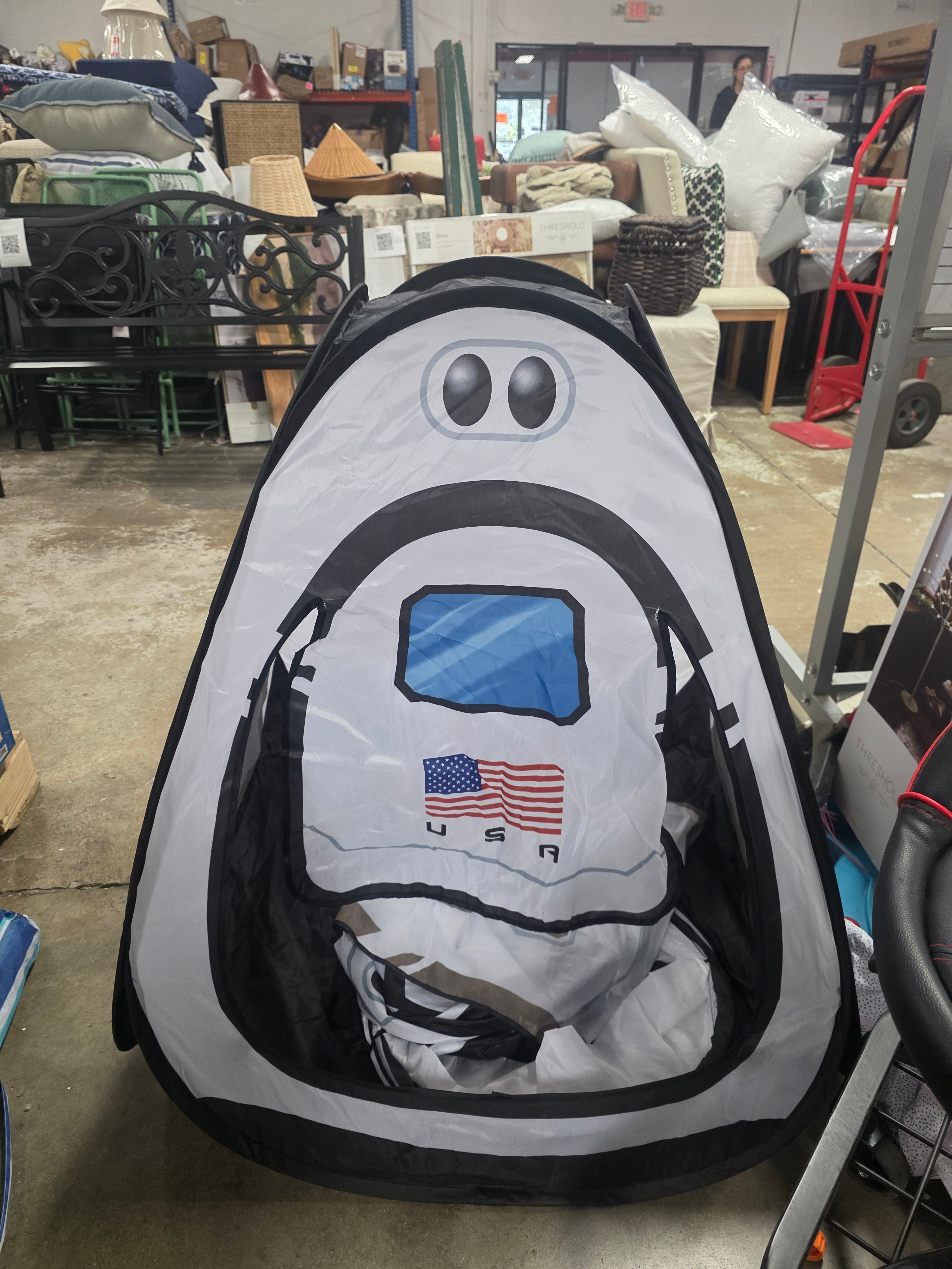 Rocket Ship Play Tent, Pop up with Tunnel and Playhouse Kids