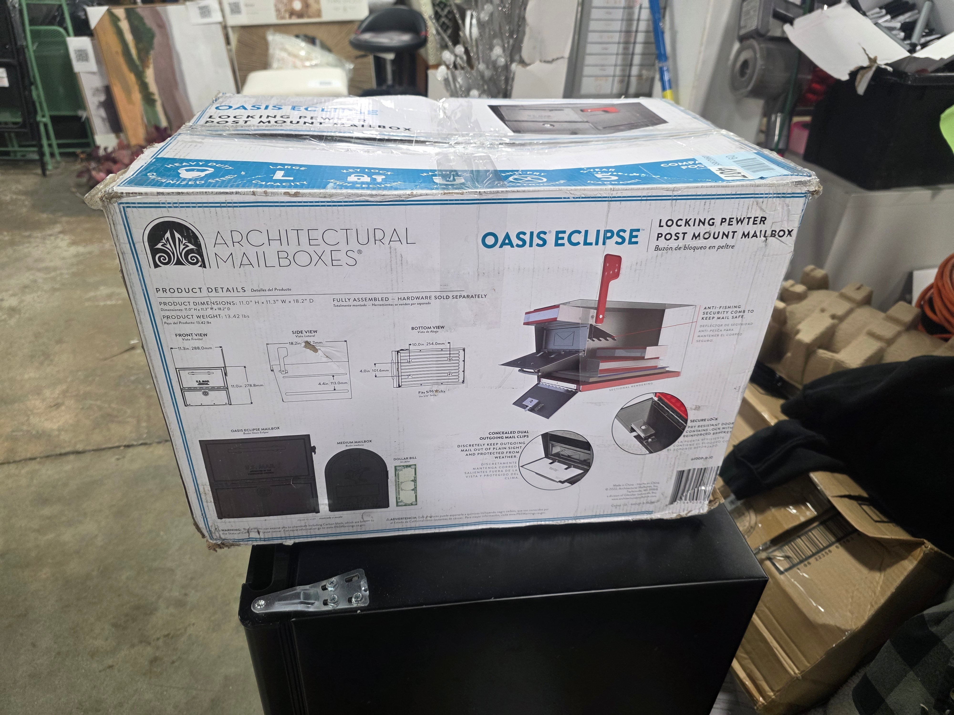 Oasis Eclipse Locking Post Mounted Mailbox