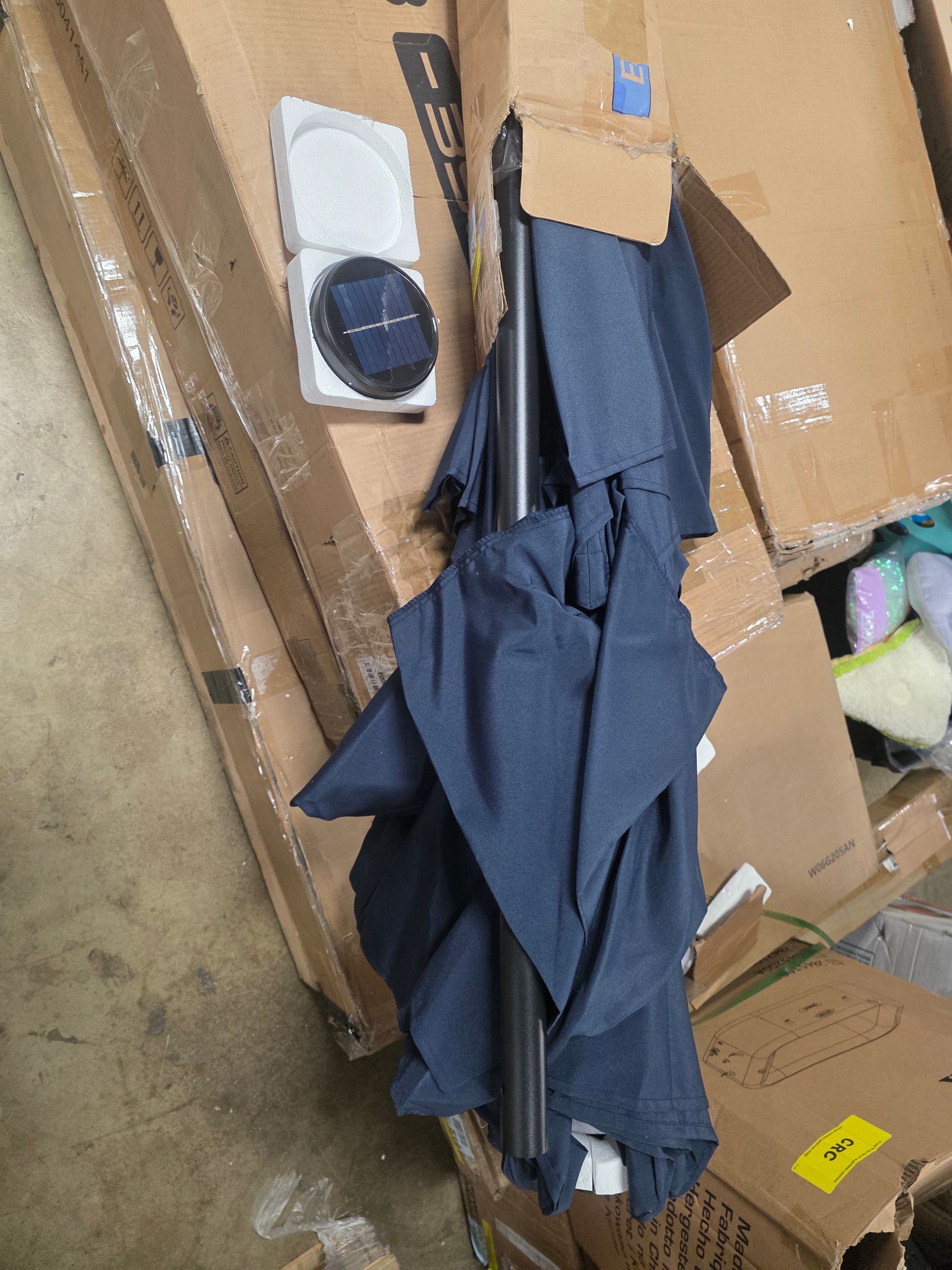 Lighted Umbrella With Crank