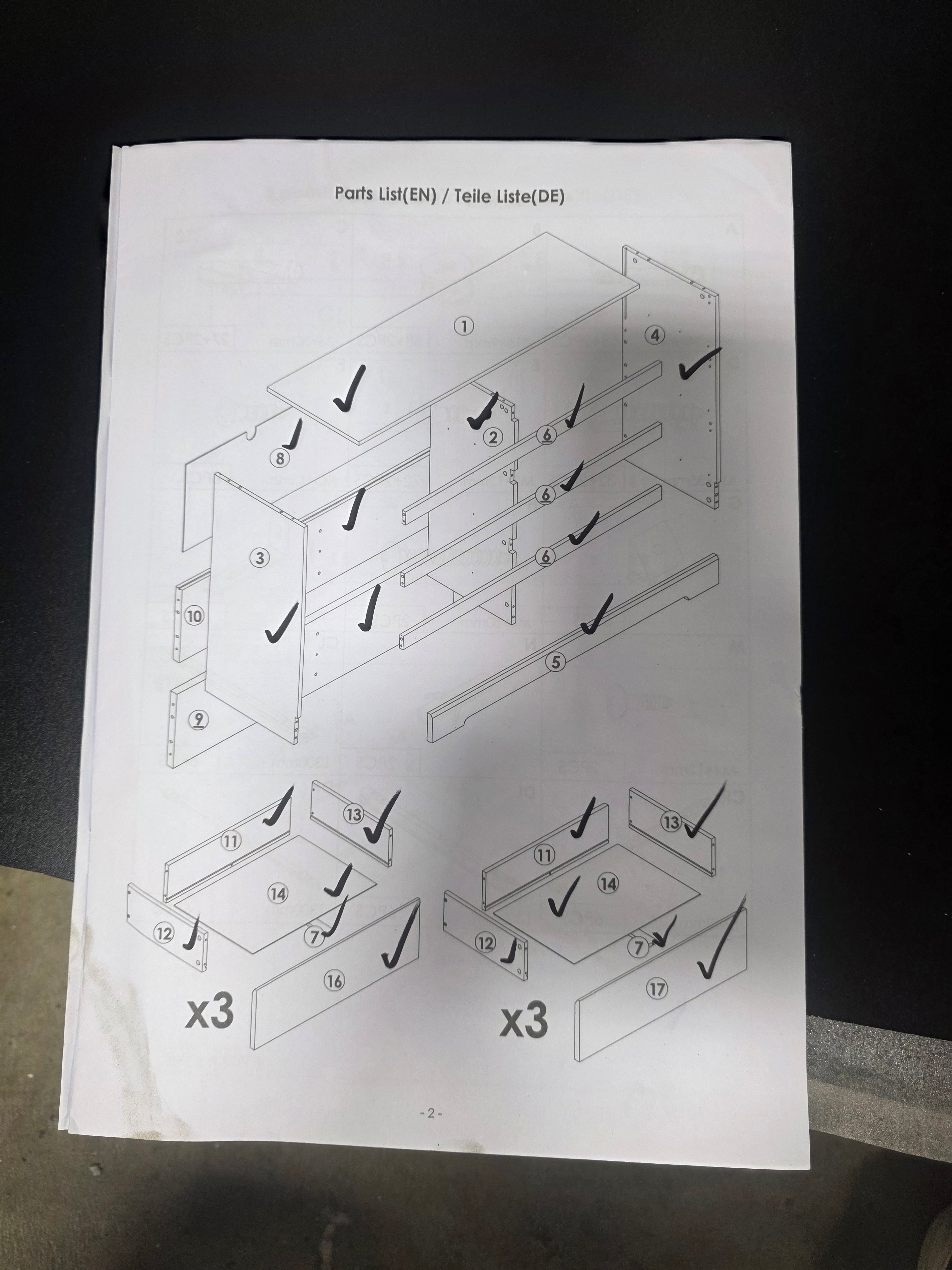 6 Drawer Wood Modern Double Dresser