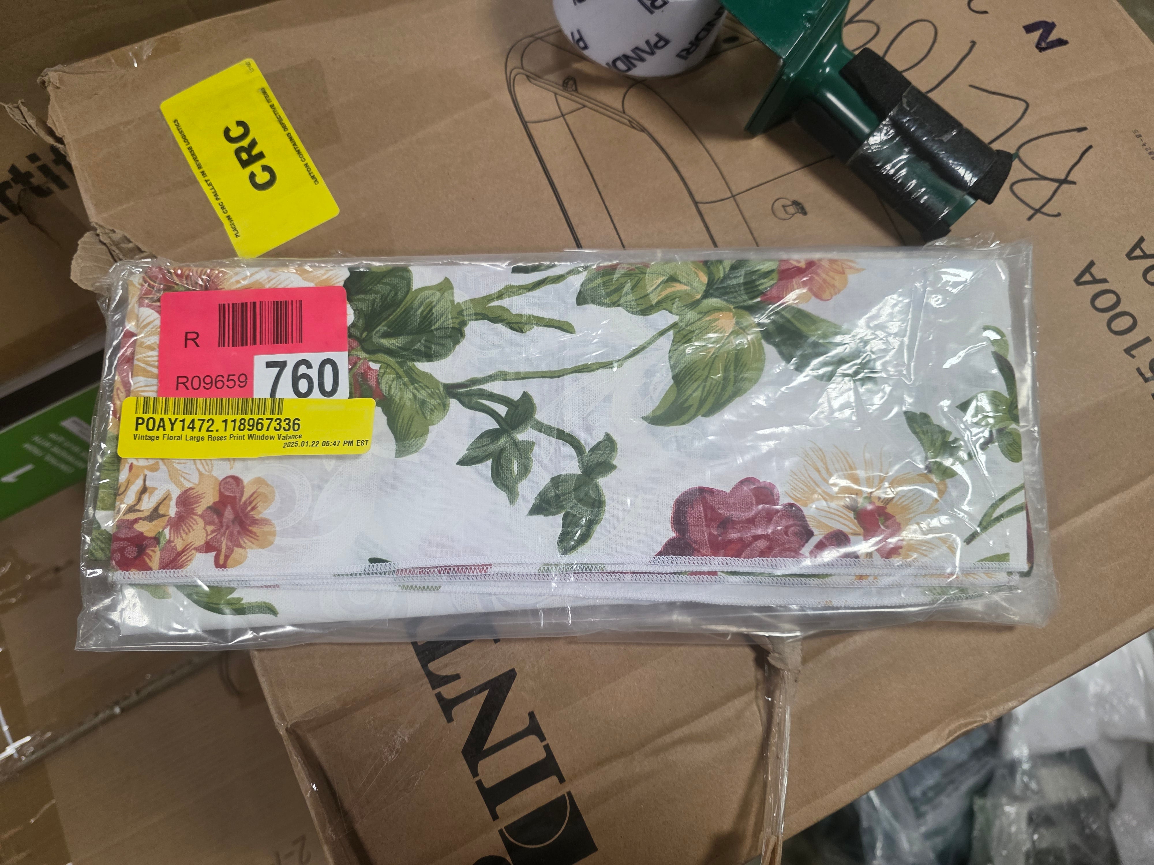 Taleah Cotton Blend Floral Tailored Window Valance