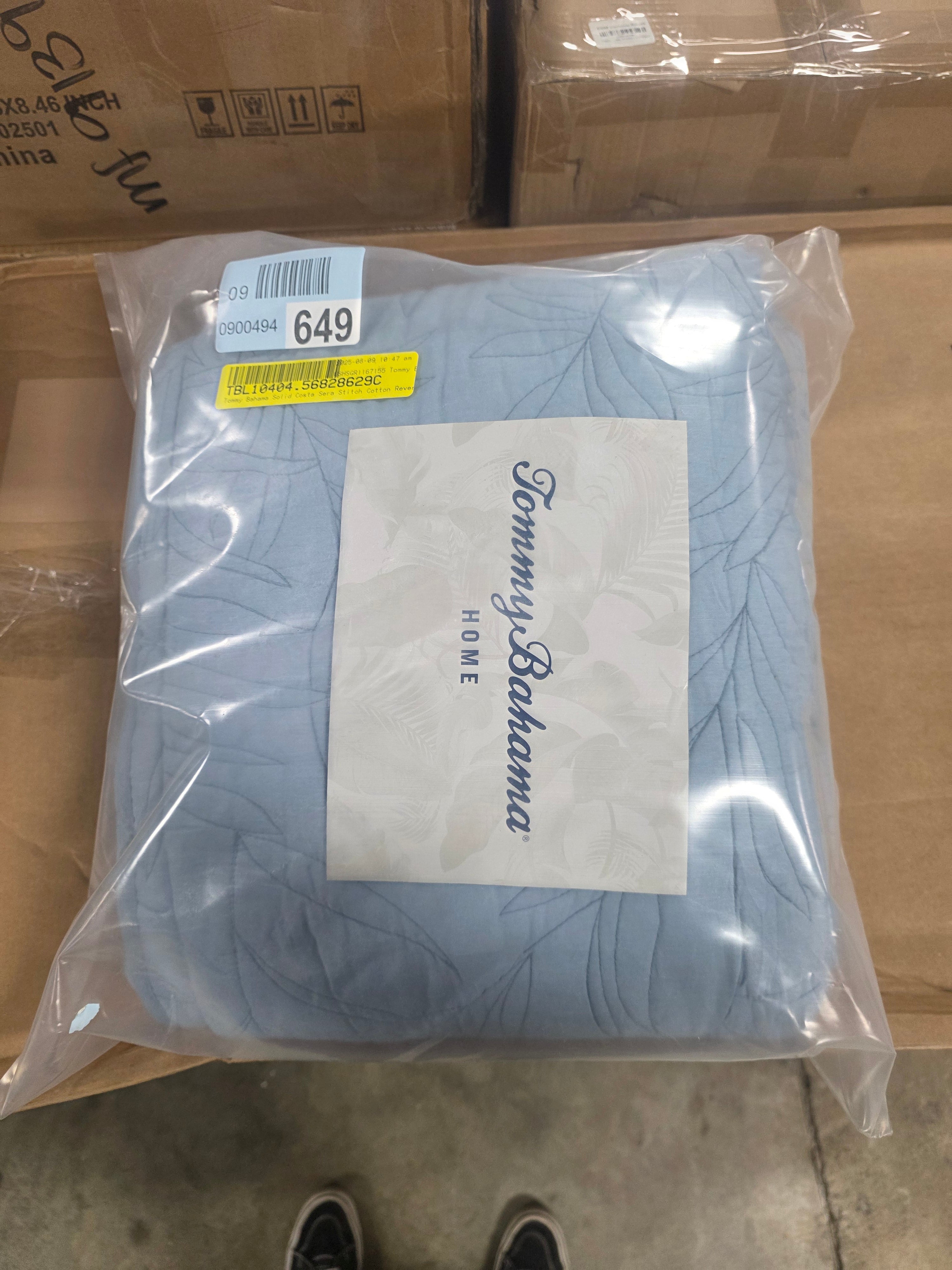 Solid Costa Sera Stitch Cotton Reversible Quilt - Full/Queen