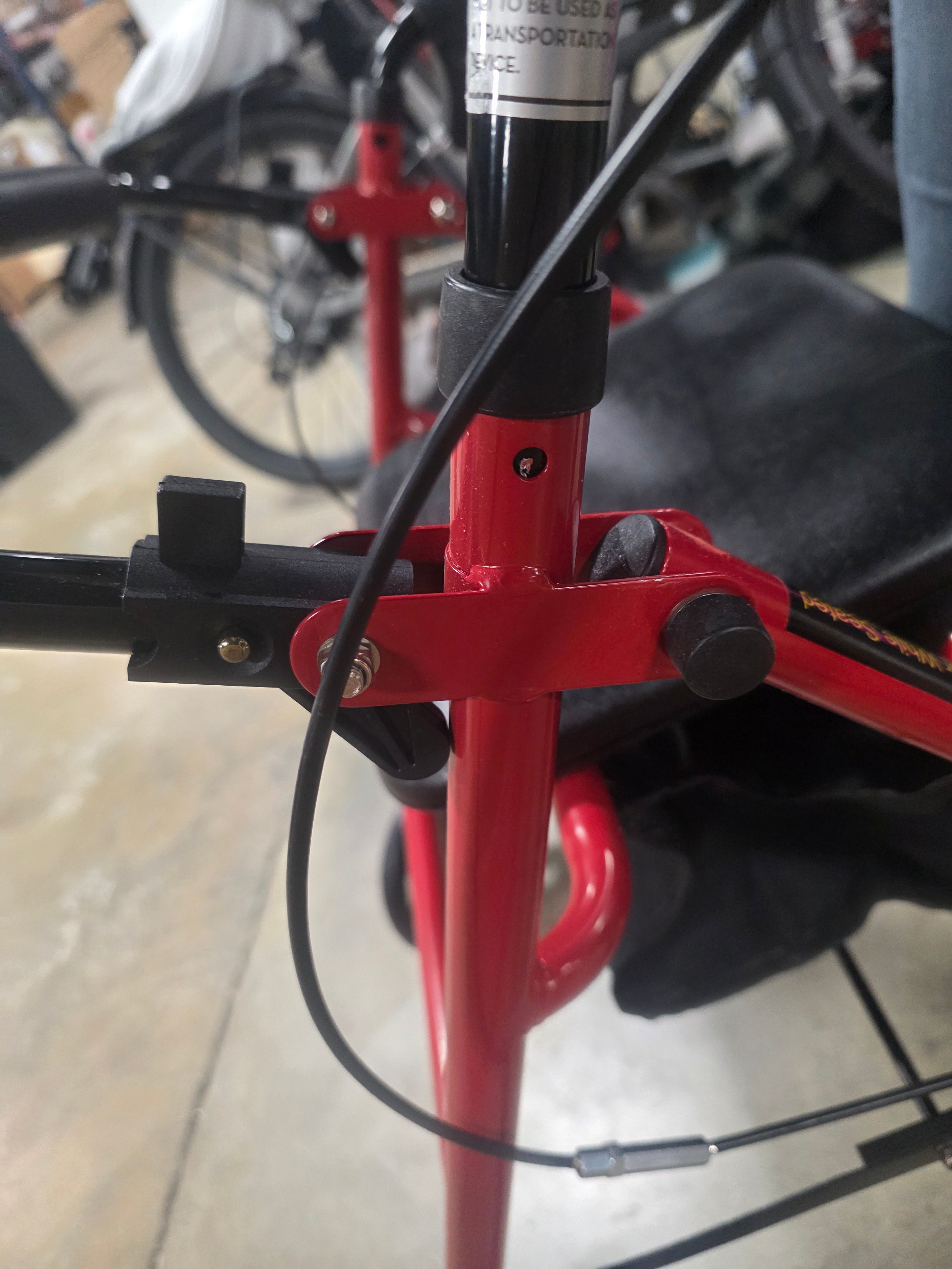 4-Wheel Rollator - Fold-Up Removable Back - Red