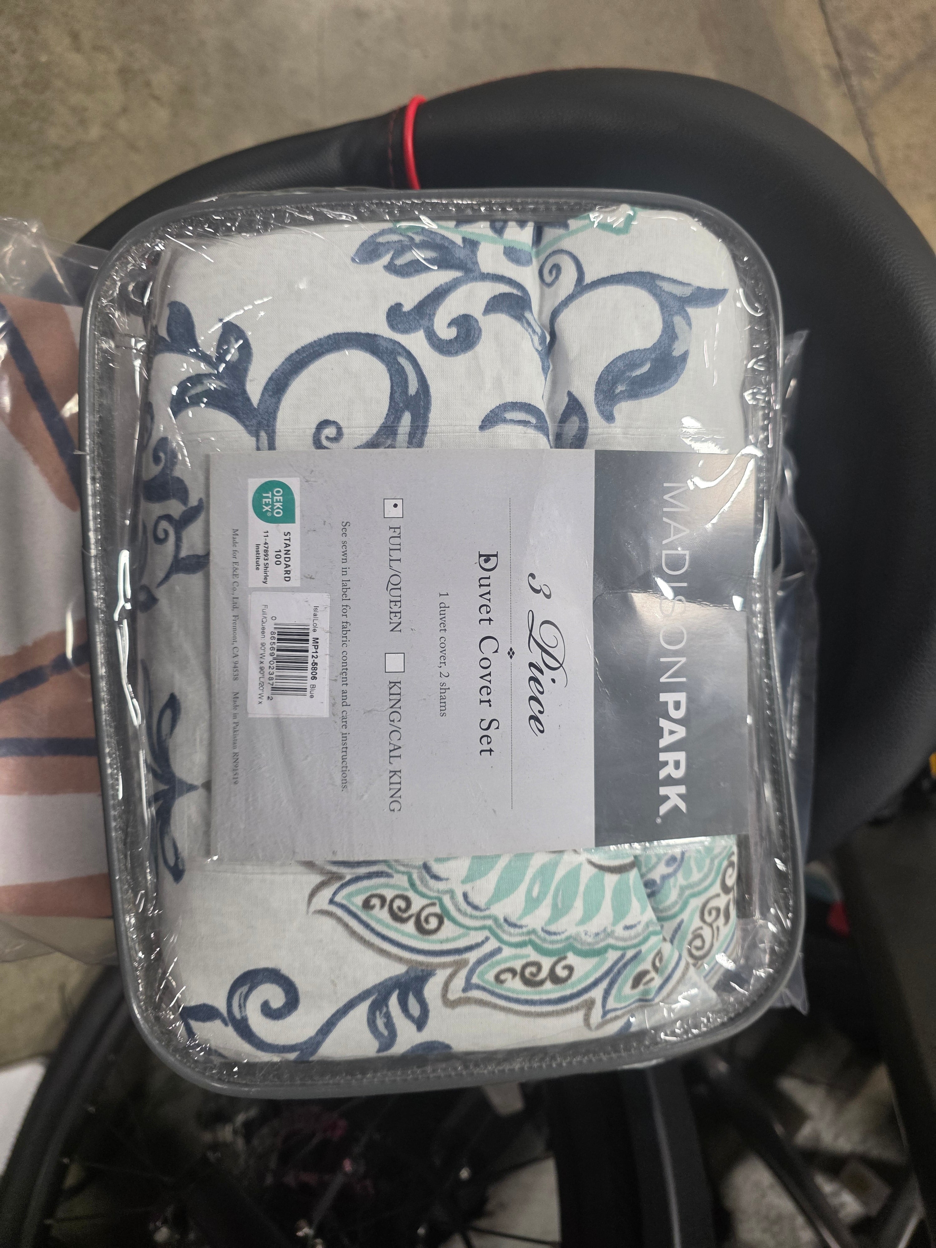 Isla Blue 3 Piece Duvet Cover Set Queen