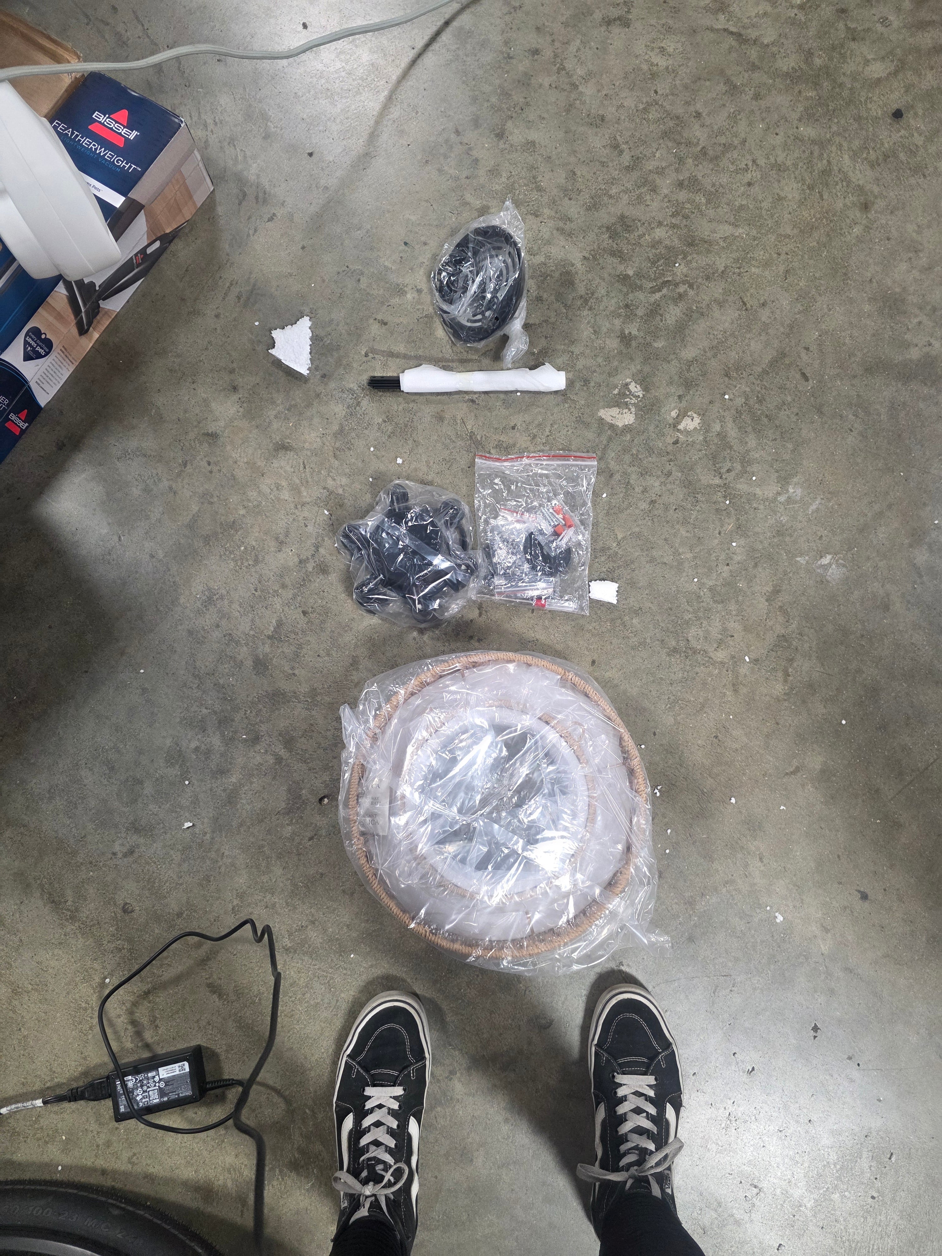 Rattan Shade Pendant Light, 6-Lights Boho Chandelier