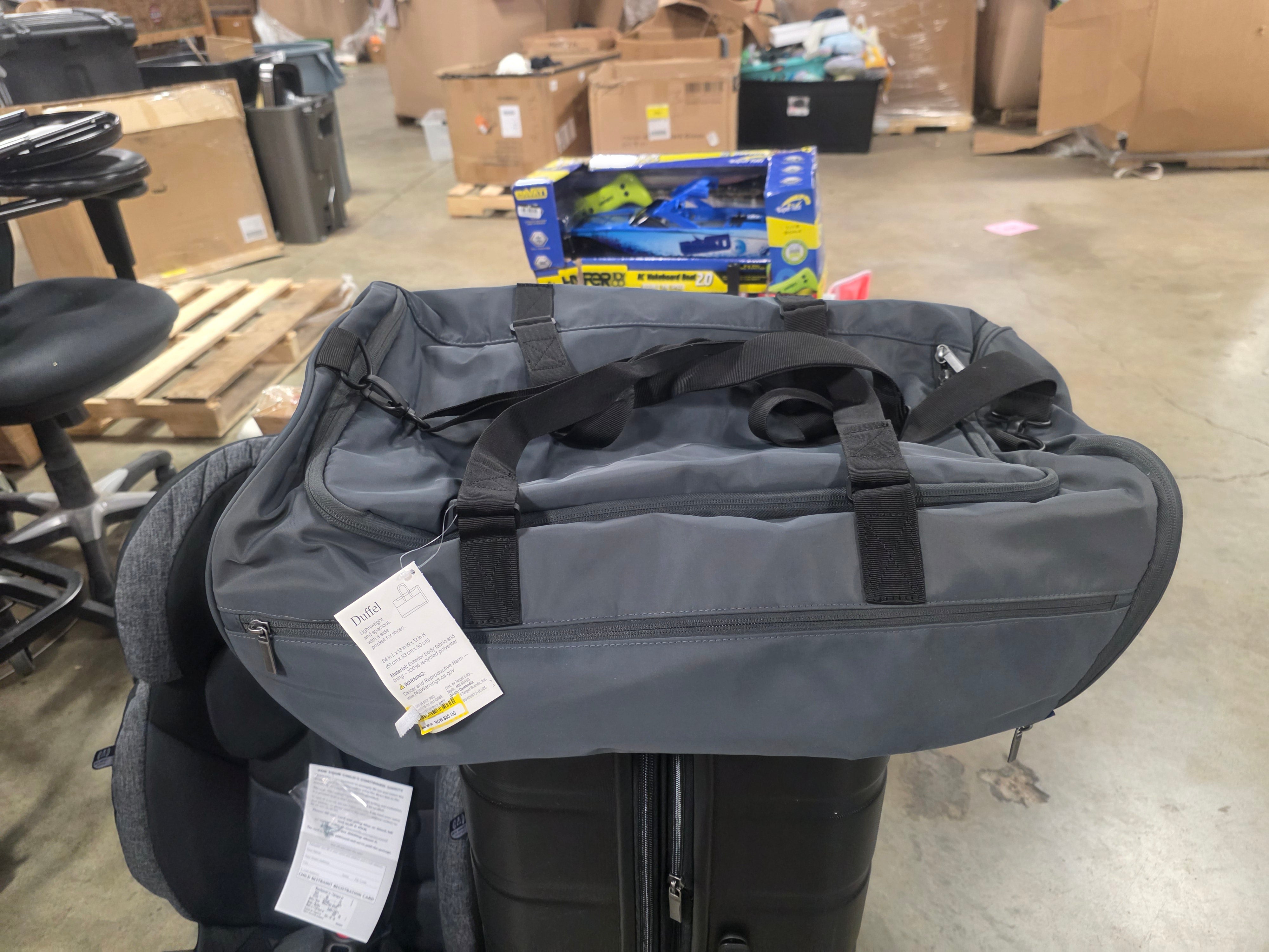 Duffel Bag Gray - Water-Resistant Softside Luggage