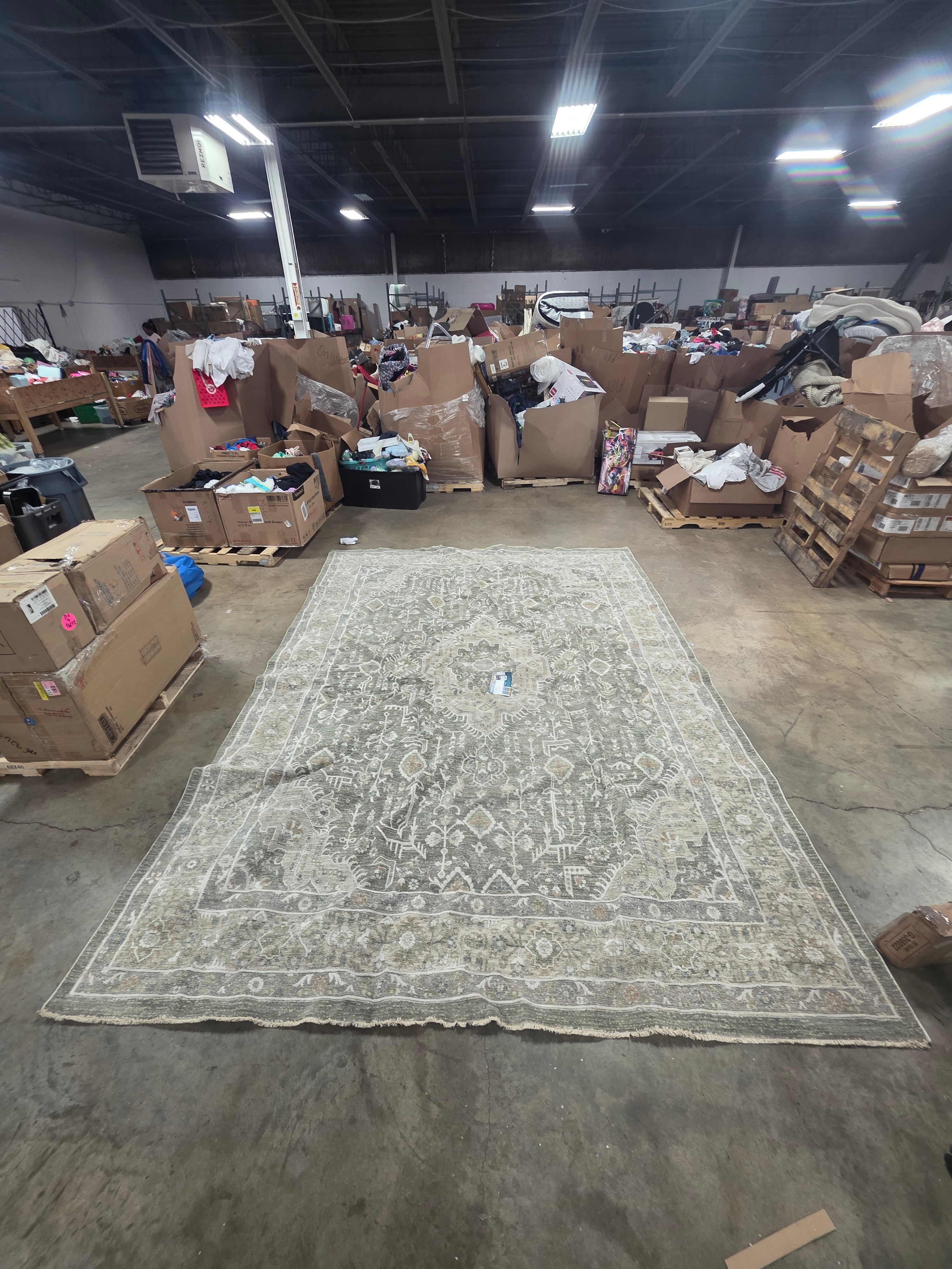 Home Retreat Ret02 Green Area Rug 9'6" x 13'2"