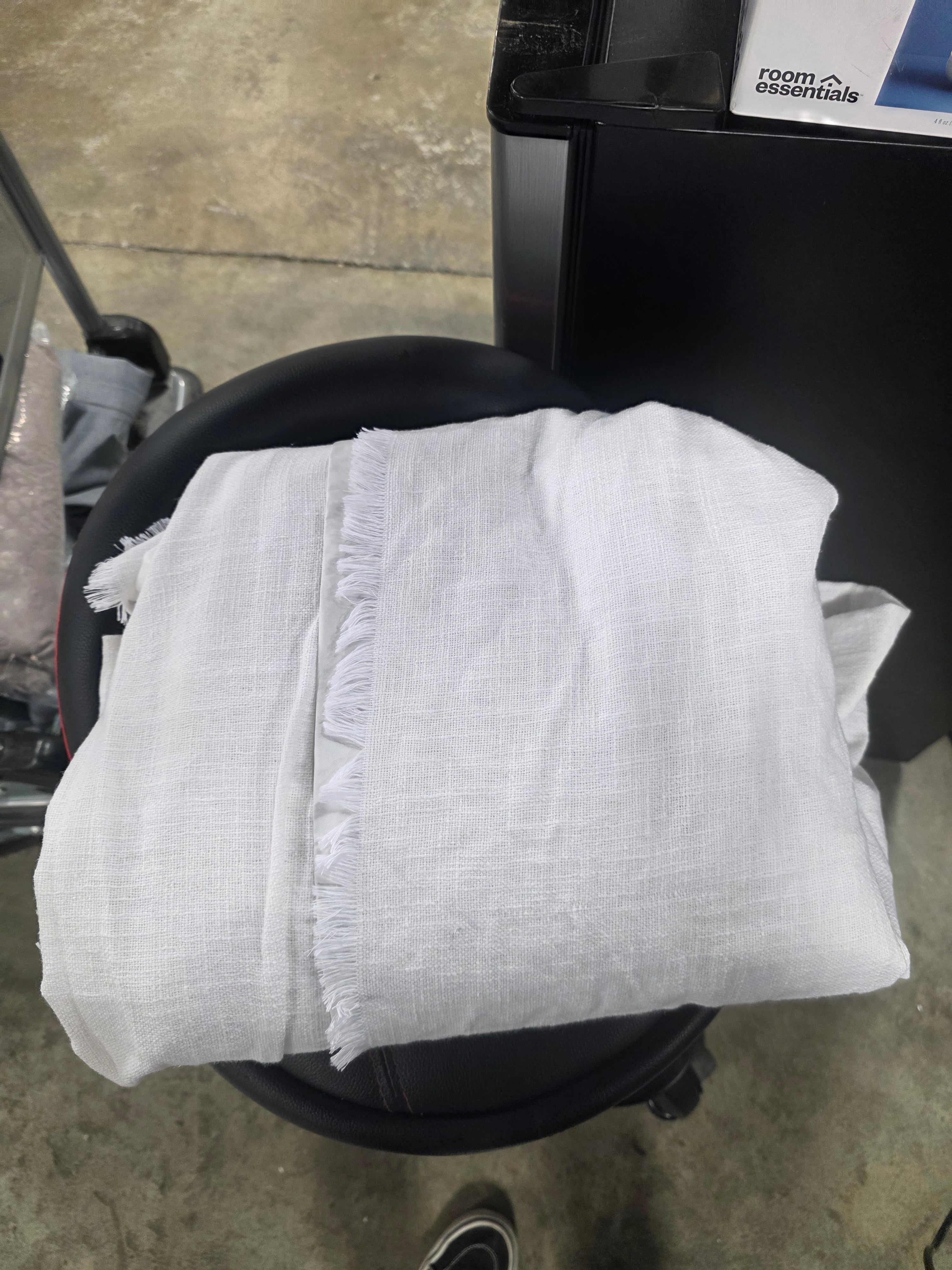 Blackout Slub Weave Raw Edge Curtain Panel