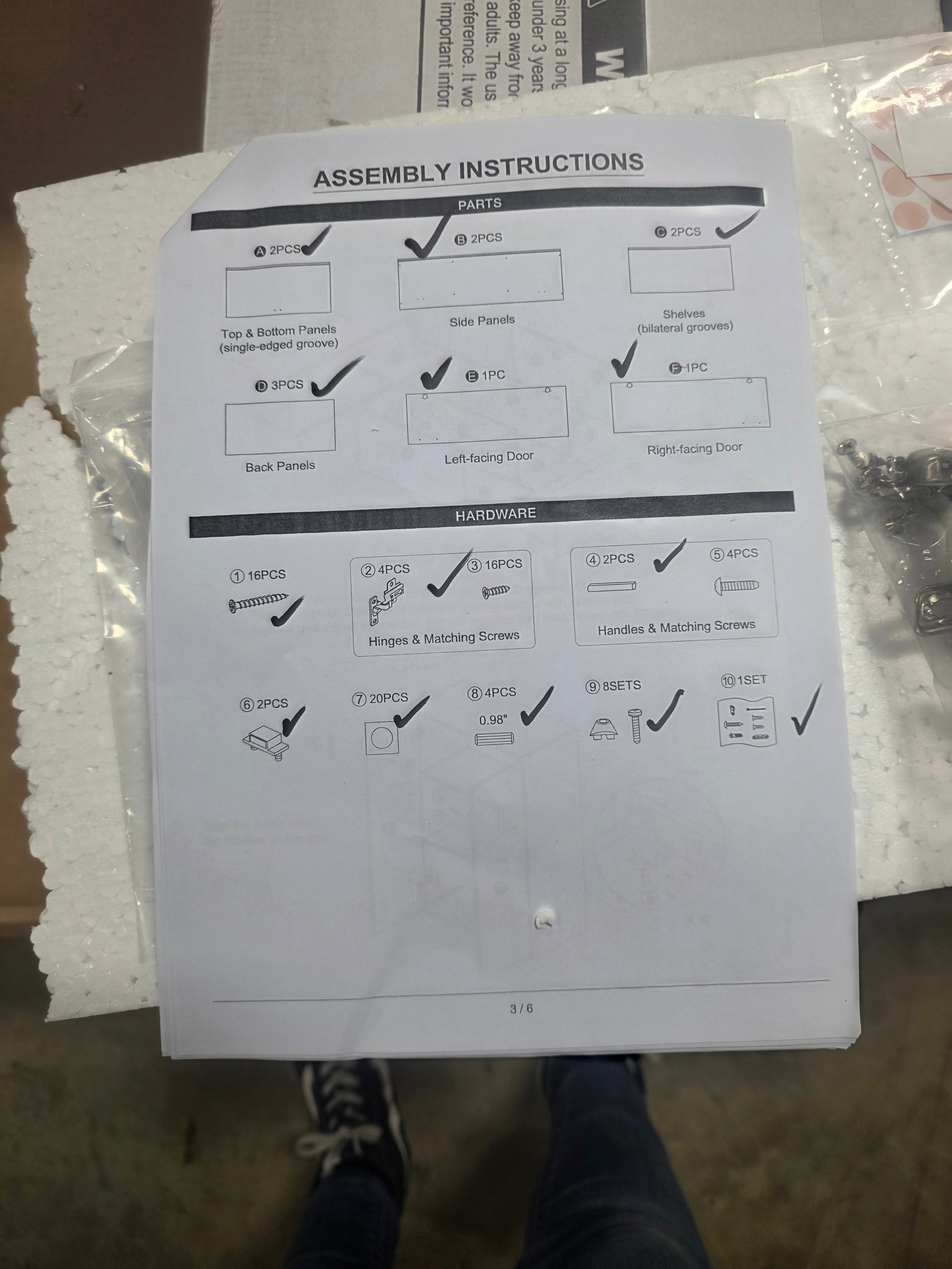 Quincy Stackable Engineered Wood 3-Shelf Modern Modular Cabinet Bookcase