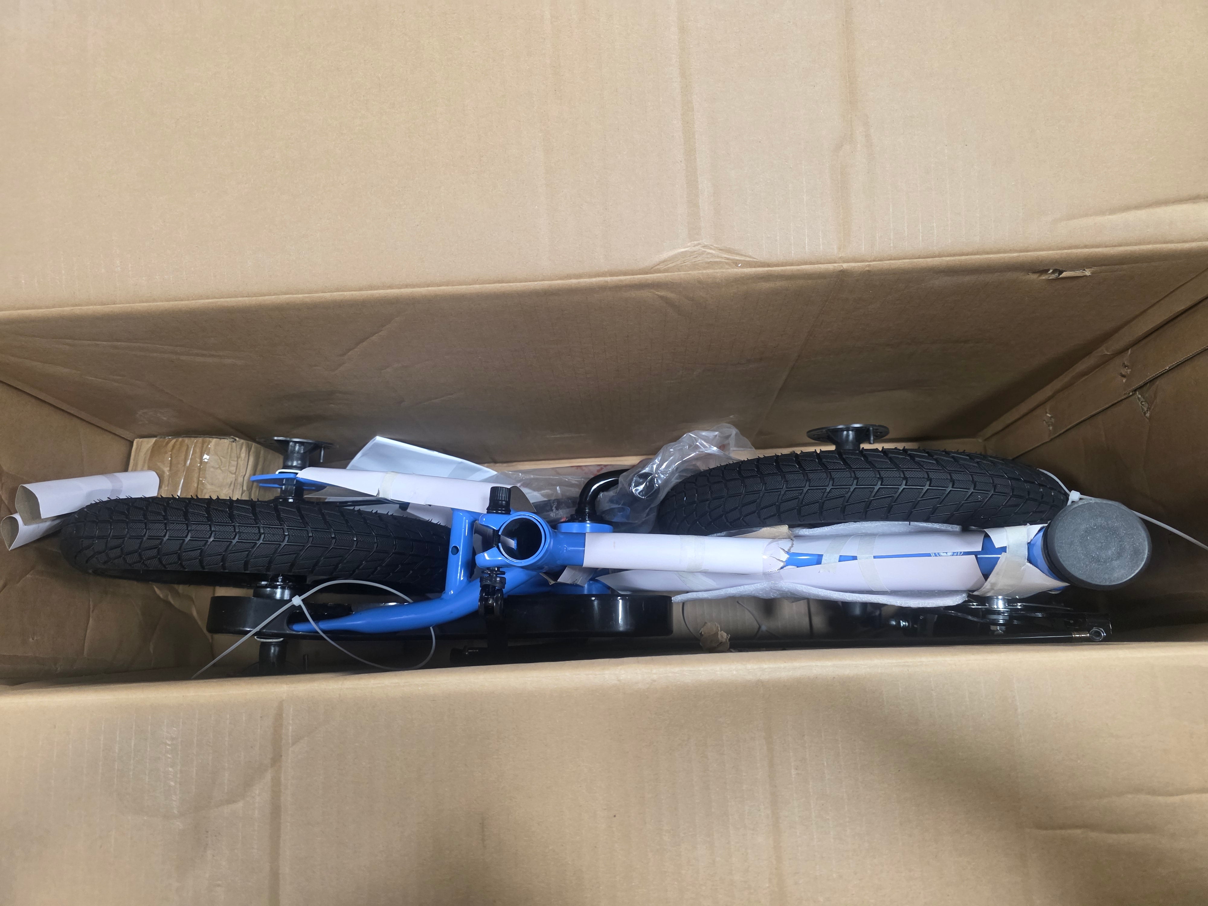 Kids Training Bike with Removable Training Wheels Pneumatic Tires Navy/Black