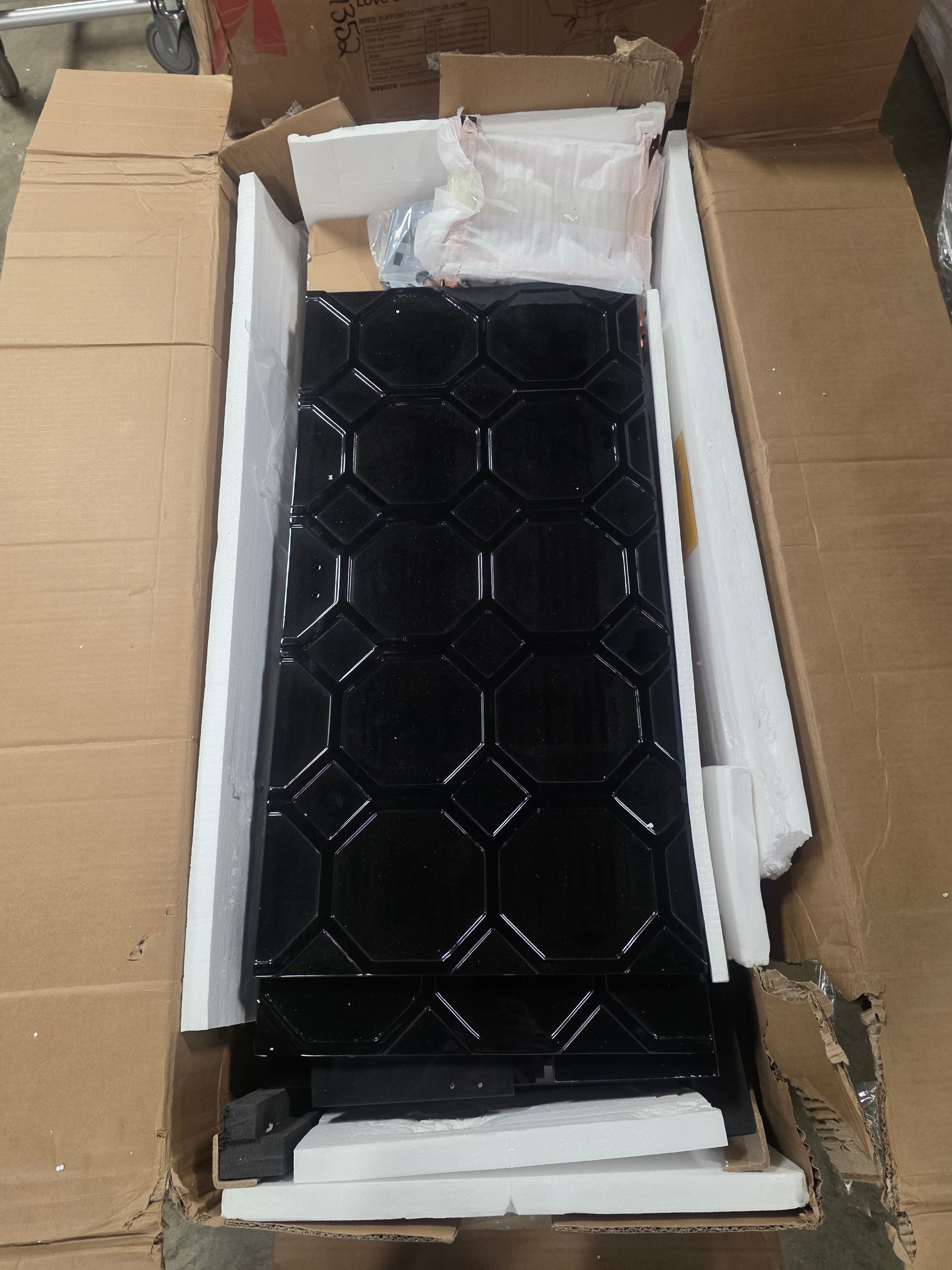 3 Tier 24 Pair Black MDF Shoe Cabinet