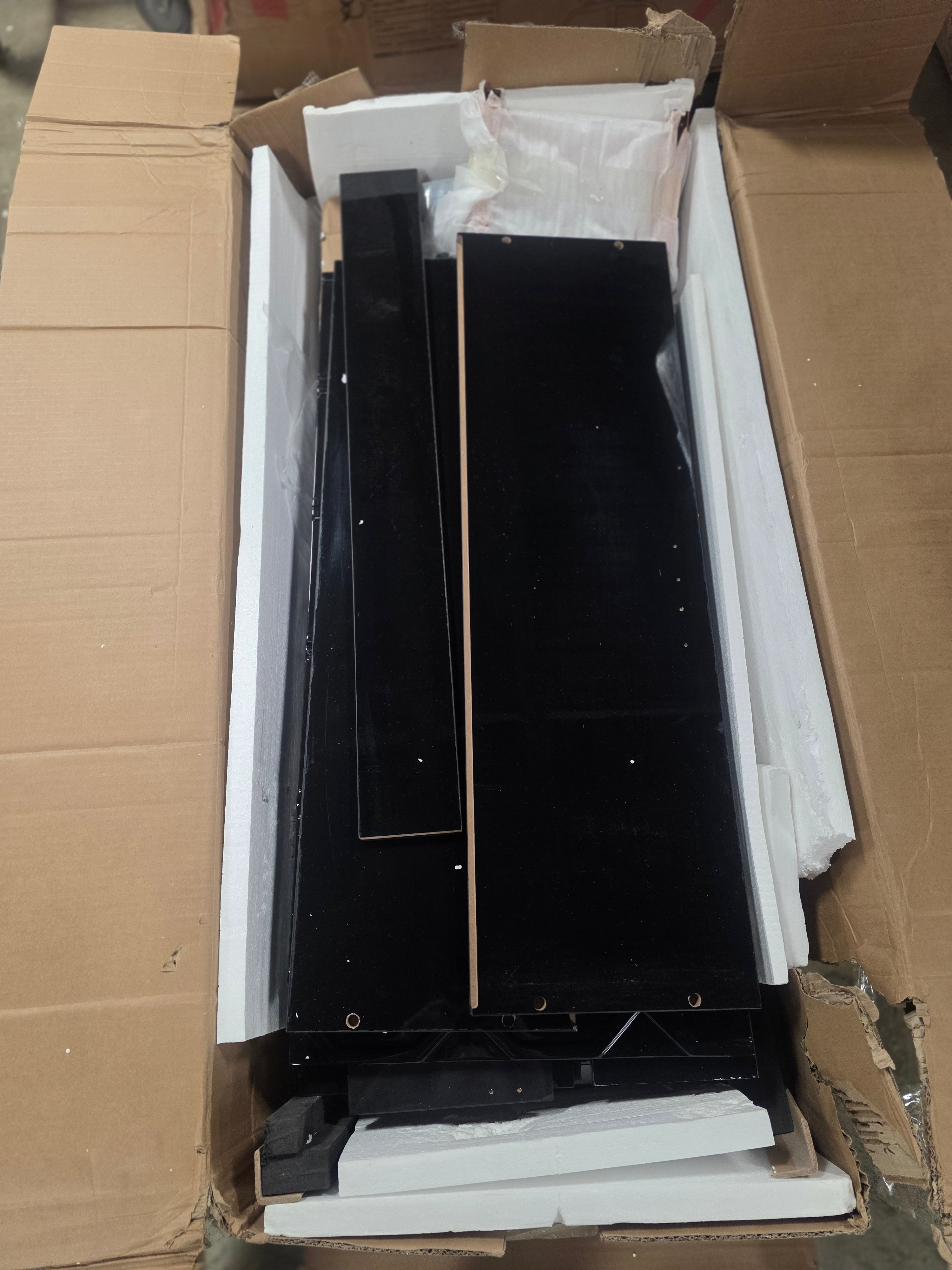 3 Tier 24 Pair Black MDF Shoe Cabinet